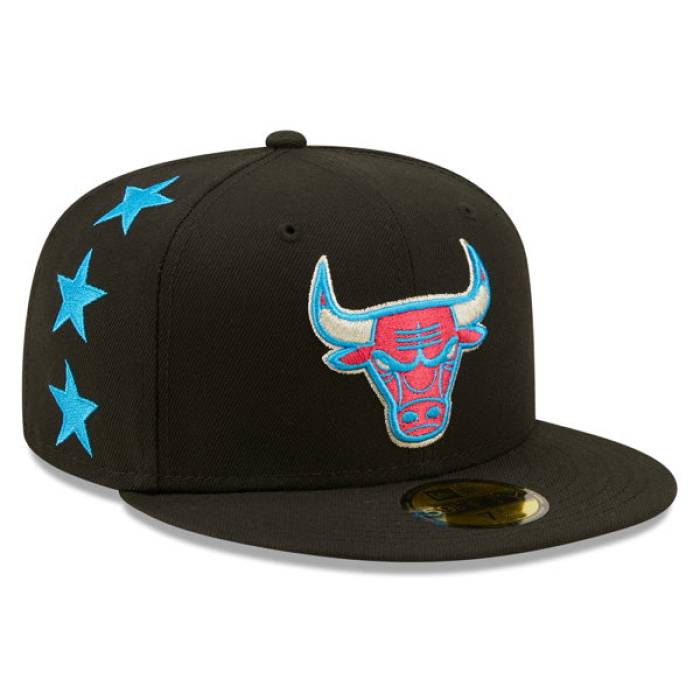 ニューエラ New Era 【 Chicago Bulls 2022 Nba All-Star Game Starry 59Fifty Fitted Hat Mens Black/Vice-Red Bottom 】 シカゴ ブルズ Game ゲーム メンズ 黒色 ブラック ズボン ボトムス｜スニケス