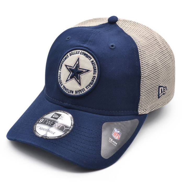 ニューエラ New Era 【 Dallas Cowboys Circle Trucker 9Twenty Snapback Hat Mens Navy/White 】 ダラス カウボーイズ トラッカー Snapback スナップバック バッグ メンズ 紺色 ネイビー 白色 ホワイト