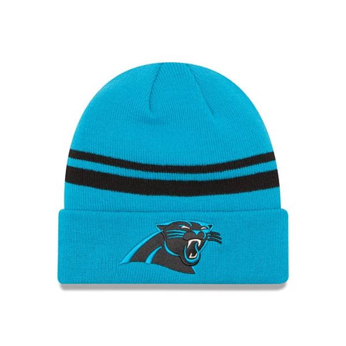 ニューエラ New Era 【 Carolina Panthers Striped Cuffed Knit Nfl Hat Mens 】 カロライナ パンサーズ ニット NFL メンズ