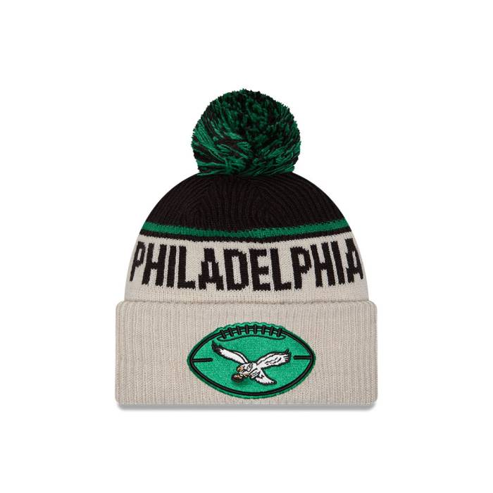 ニューエラ New Era 【 Philadelphia Eagles Historic Throwback Cuffed Pom Knit Hat Mens Black/Kelly Green 】 フィラデルフィア イーグルス ニット メンズ 黒色 ブラック green 緑・グリーン 15,840円