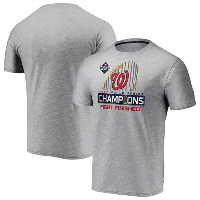【★百貨店SALE★6/11真夜中2時迄】ファナティクス Fanatics 【 Washington Nationals  2019 World Series Champions Locker Room Space Dye T-Shirt Mens Gray 】 ワシントン州 ナショナルズ つづき物 ティーシャツ メンズ gray 薄墨色・薄墨色・薄墨色
