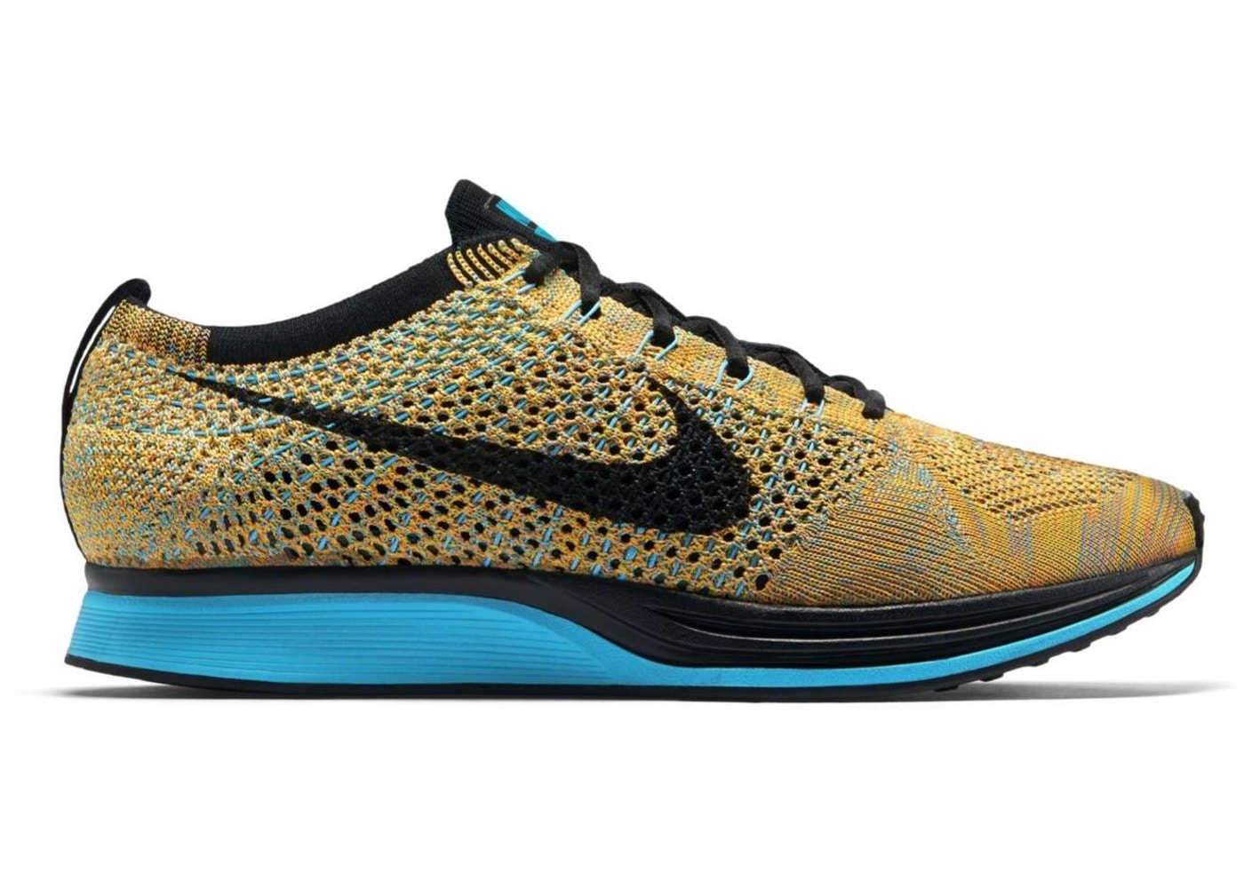 nike flyknit racer yellow