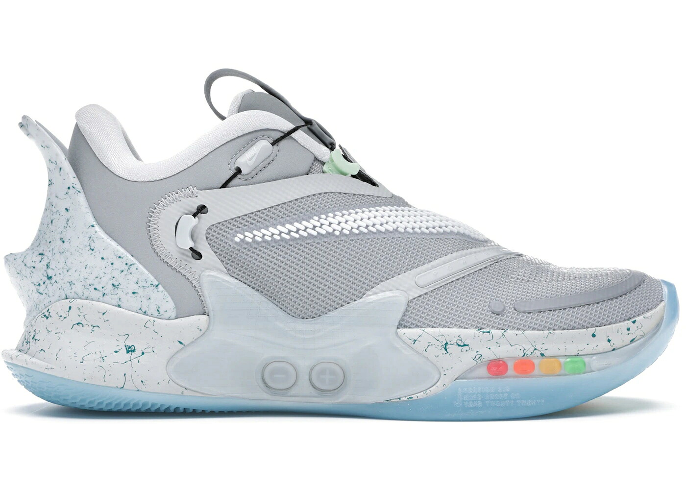 ナイキ アダプト 薄墨色 薄墨色 白いこと 白いこと アクア 2.0 スニーカー メンズ NIKE ADAPT BB MAG (US CHARGER) / WOLF GREY WHITE LIGHT AQUA