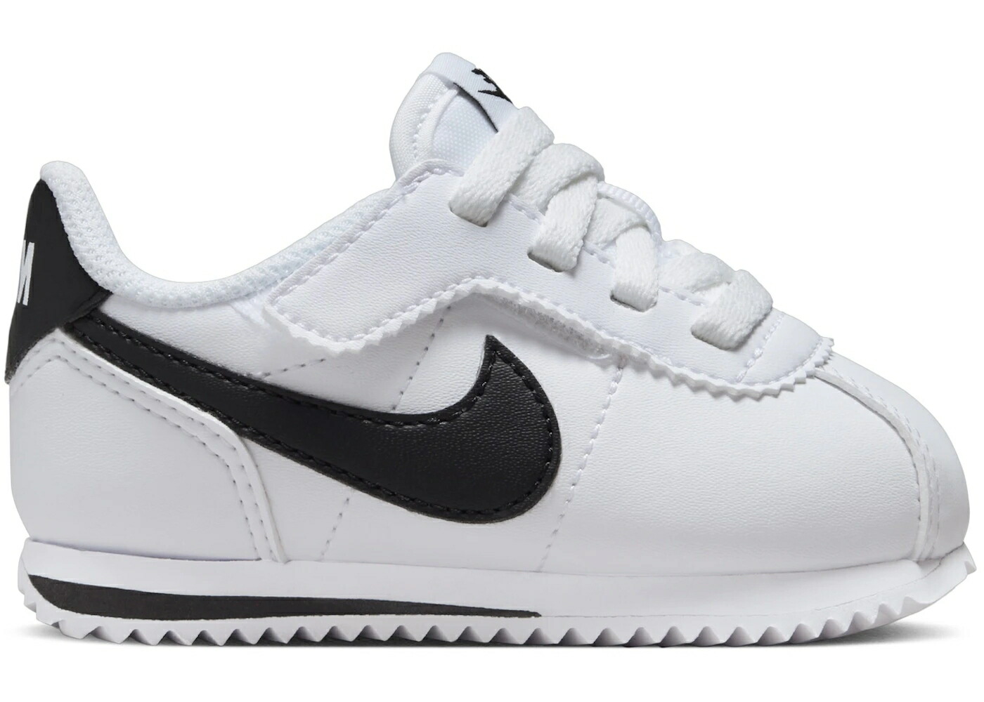ナイキ コルテッツ 白色 ホワイト 黒色 ブラック ジュニア キッズ NIKE CORTEZ EASYON WHITE BLACK (I) / WHITE BLACK ベビー マタニティ スニーカー|スニケス