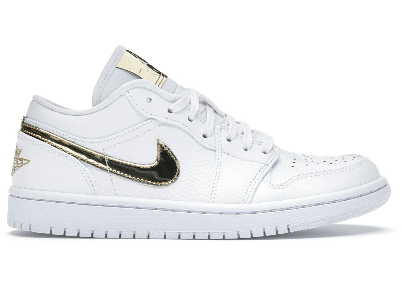 ナイキ ジョーダン 白いこと 白いこと ゴールド WOMEN\u0027S スニーカー レディース JORDAN 1 LOW WHITE METALLIC GOLD (WOMEN\u0027S) / WHITE METALLIC GOLD WHITE