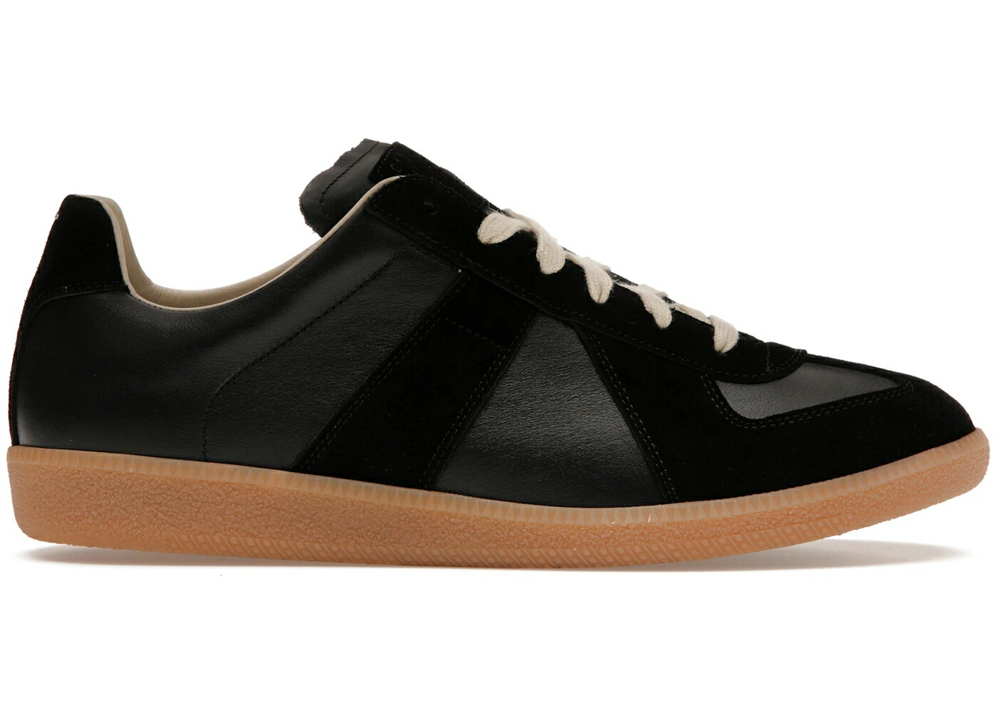 メゾンマルジェラ アーミー トレーナー 黒色 ブラック スニーカー メンズ MAISON MARGIELA MAISON MARGIELA REPLICA GERMAN ARMY TRAINER (GATS) BLACK GUM / BLACK GUM