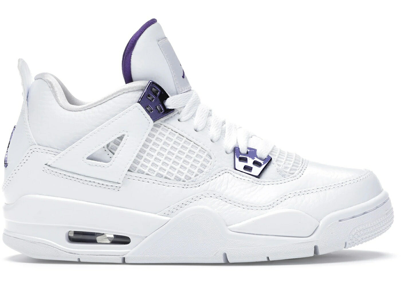 ナイキ ジョーダン 紫 パープル 白色 ホワイト コート ジュニア キッズ JORDAN 4 RETRO METALLIC PURPLE (GS) / WHITE COURT PURPLE METALLIC ベビー マタニティ スニーカー