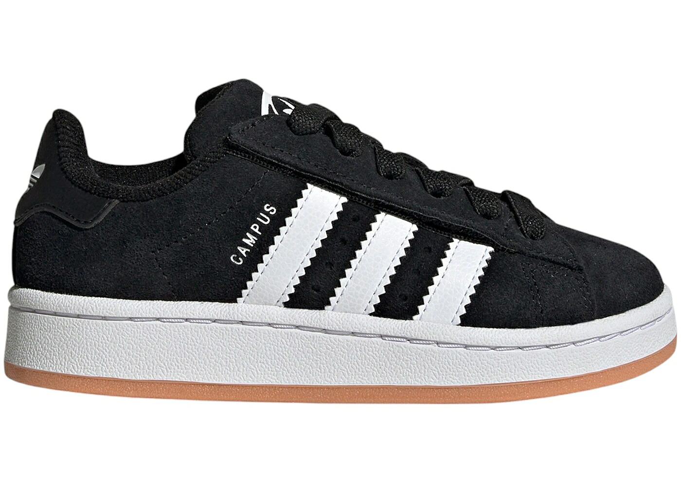 アディダス キャンパス コア 黒色 ブラック 白色 ホワイト ジュニア キッズ ADIDAS CAMPUS 00S COMFORT CLOSURE CAMP CORE BLACK CLOUD WHITE (PS) / CORE BLACK CLOUD WHITE CLOUD ベビー マタニティ スニーカー|スニケス