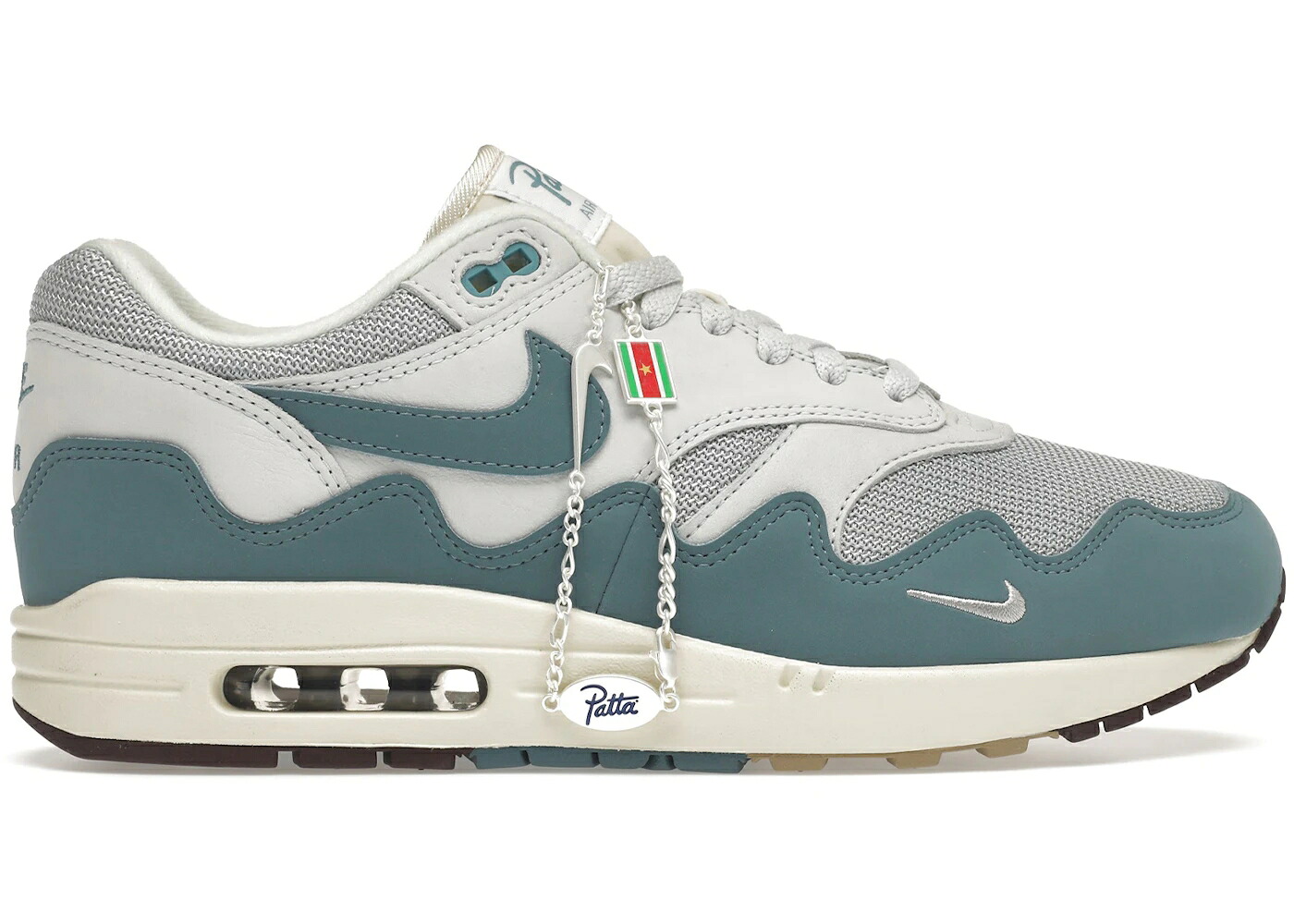 ナイキ マックス アクア 銀色 シルバー ピュア エアマックス スニーカー メンズ NIKE AIR MAX 1 PATTA WAVES NOISE AQUA (WITH BRACELET) / METALLIC SILVER NOISE AQUA PURE