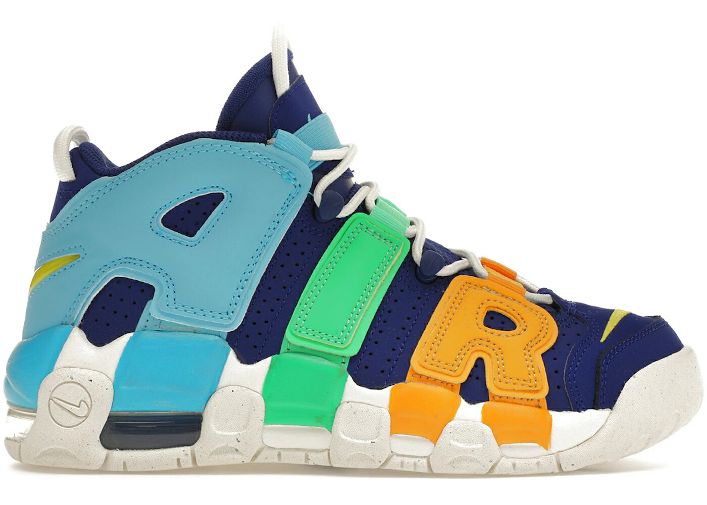 ナイキ 引き上げるペース ディープ 青味 青み エアモアアップテンポ モアテン 御坊っちゃん キッズ NIKE AIR MORE UPTEMPO KALEIDOSCOPE (GS) / DEEP ROYAL BLUE BALTIC BLUE もの言う花 マタニティ スニーカー