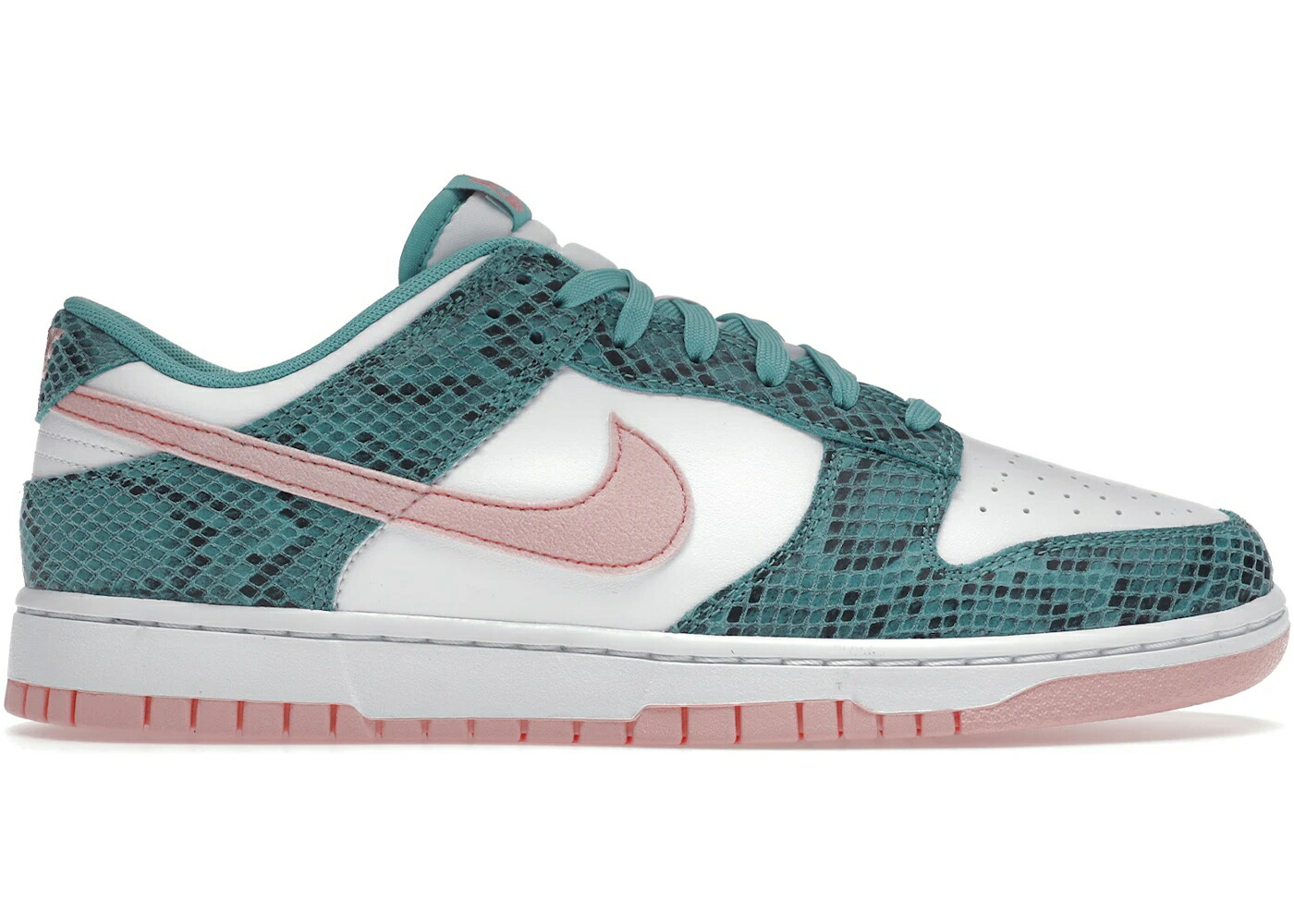 ナイキ ダンク 白色 ホワイト ダンクロー スニーカー メンズ NIKE DUNK LOW SNAKESKIN WASHED TEAL BLEACHED CORAL / WHITE WASHED TEAL BEACH CORAL