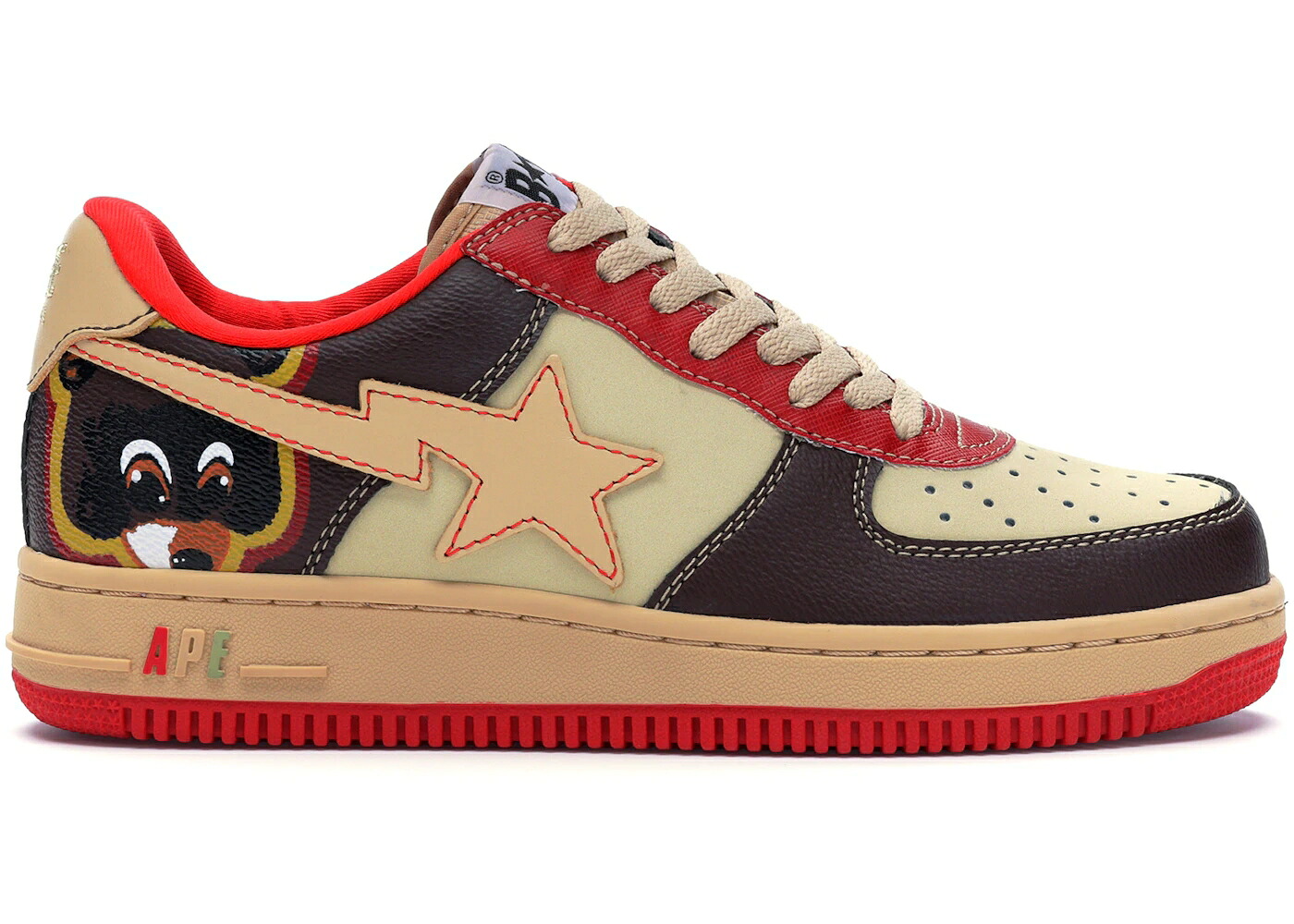 ベイプ カレッジ 茶色 ブラウン カニエ ウェスト スニーカー ユニセックス BAPE A BATHING APE STA LOW KANYE WEST COLLEGE DROPOUT / BROWN メンズ