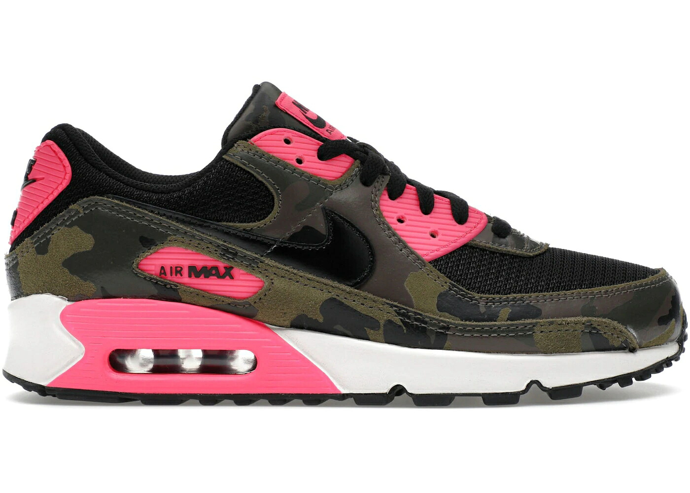 ナイキ マックス 間鴨柄 サクラ色 黒いこと 黒いこと エア湖マックス スニーカー メンズ NIKE AIR MAX 90 CAMO PACK SEQUOIA HYPER PINK / SEQUOIA BLACK HYPER PINK PHANTOM