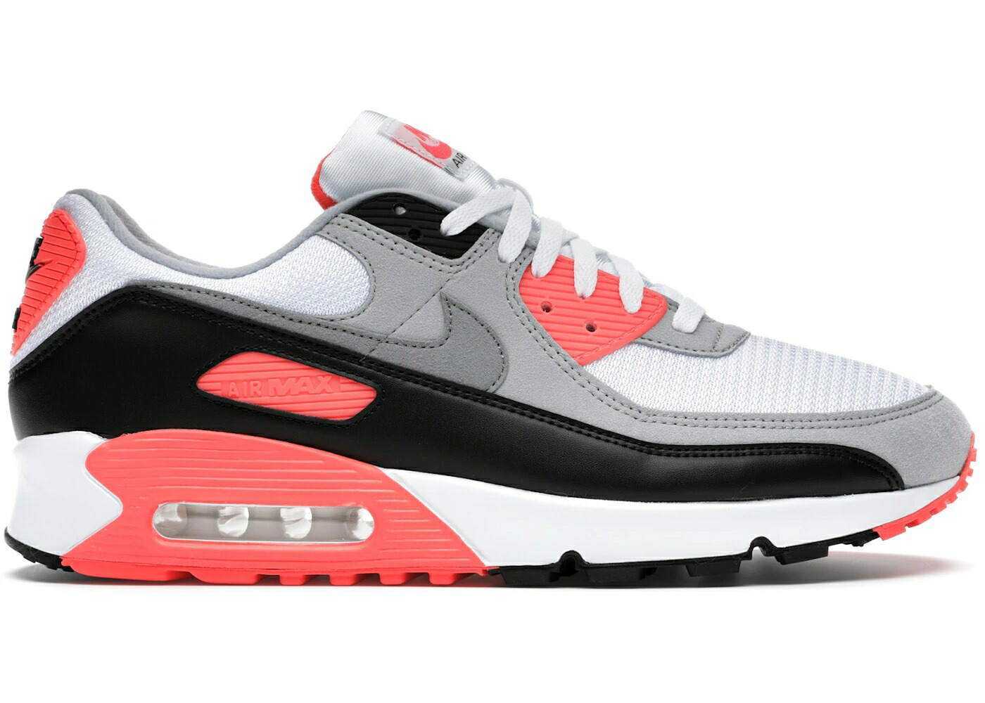 ナイキ マックス 白色 ホワイト 黒色 ブラック クール 灰色 グレー エアマックス スニーカー メンズ NIKE AIR MAX 90 INFRARED (2020) / WHITE BLACK COOL GREY RADIANT