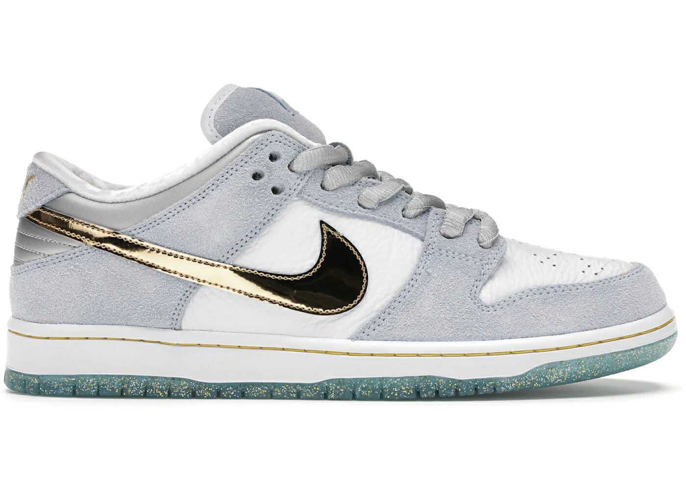 ナイキ エスビー ダンク 青色 ブルー 白色 ホワイト ゴールド ダンクロー スニーカー メンズ NIKE SB DUNK LOW SEAN CLIVER / ICE BLUE WHITE METALLIC GOLD