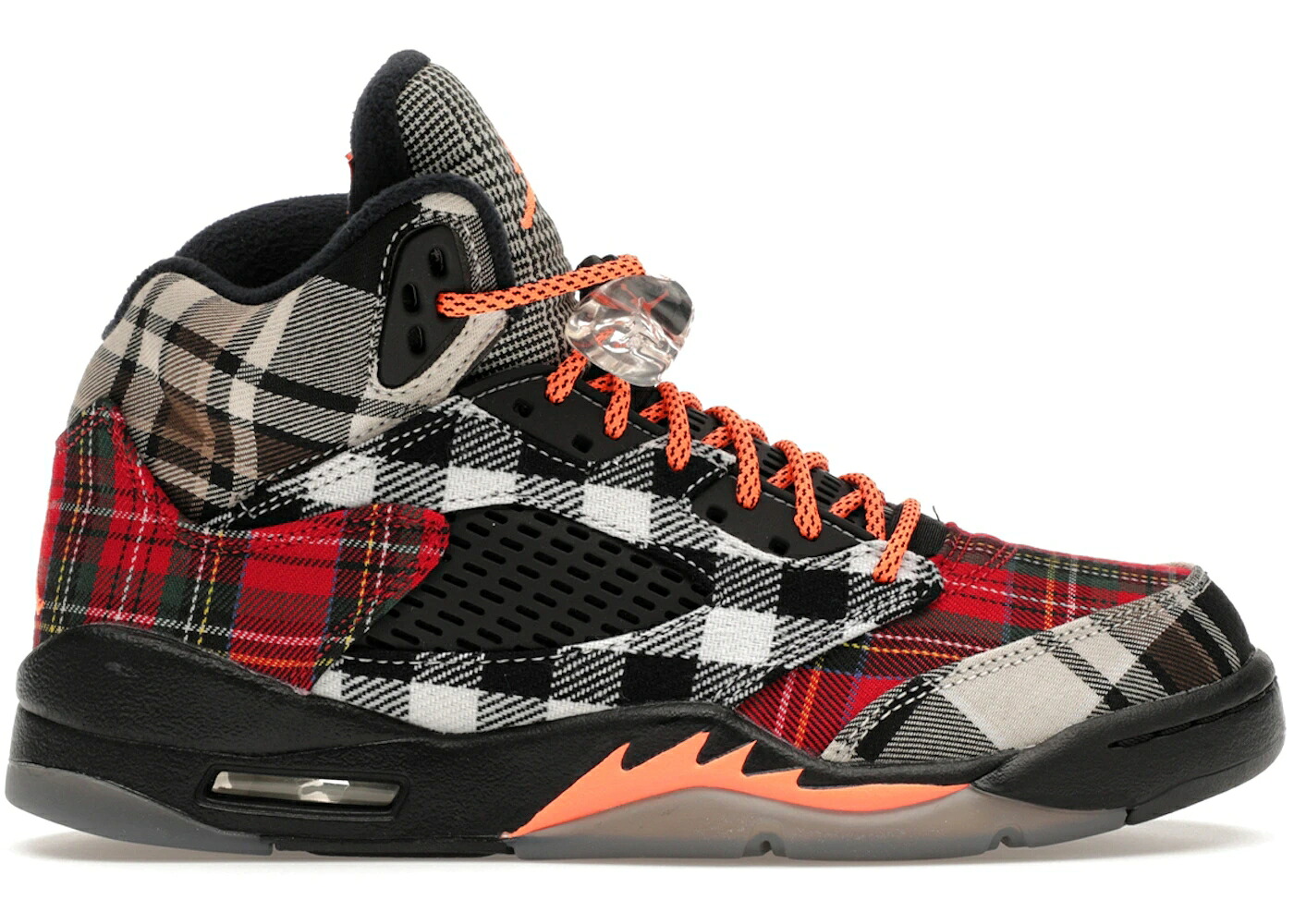 ナイキ ジョーダン 黒いこと 黒いこと 橙 オレンジ色 御坊っちゃん キッズ JORDAN 5 RETRO PLAID (GS) / BLACK TOTAL ORANGE DARK OBSIDIAN もの言う花 マタニティ スニーカー
