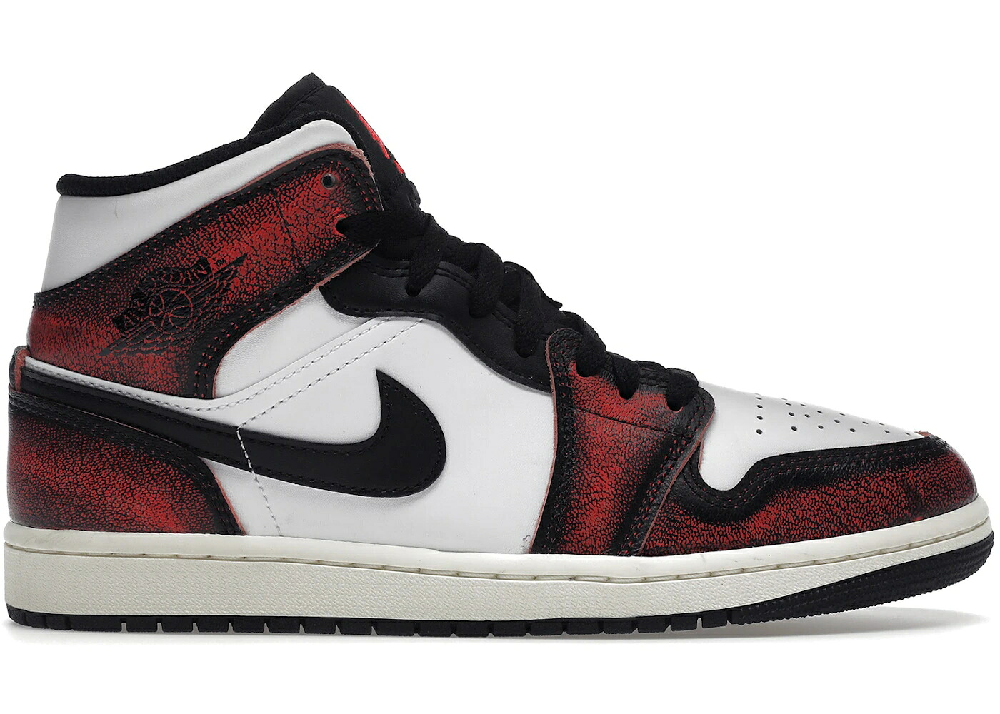 ナイキ ジョーダン ミッド 風の強い町 黒いこと 黒いこと 白いこと 白いこと スニーカー メンズ JORDAN 1 MID WEAR-AWAY CHICAGO / BLACK INFRARED 23 WHITE SAIL