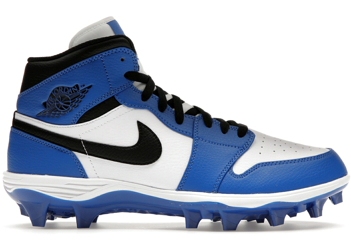 ナイキ ジョーダン ミッド ゲーム 黒色 ブラック 白色 ホワイト ゲームロイヤル 青 ブルー スニーカー メンズ JORDAN 1 MID TD CLEAT GAME ROYAL / BLACK WHITE ROYAL|スニケス