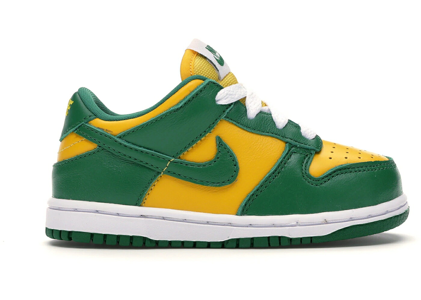 ナイキ ダンク 緑 緑であること 白いこと 白いこと ダンクロー お坊っちゃん キッズ NIKE DUNK LOW BRAZIL (2020) (TD) / VARSITY MAIZE PINE GREEN WHITE