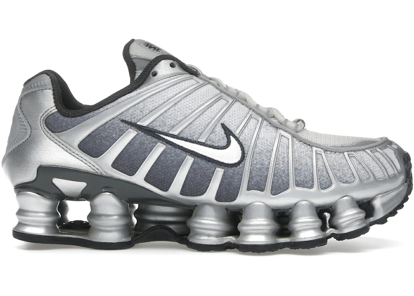ナイキ ショックス 銀色 シルバー 灰色 グレー スニーカー メンズ NIKE SHOX TL METALLIC SILVER / METALLIC SILVER WOLF GREY