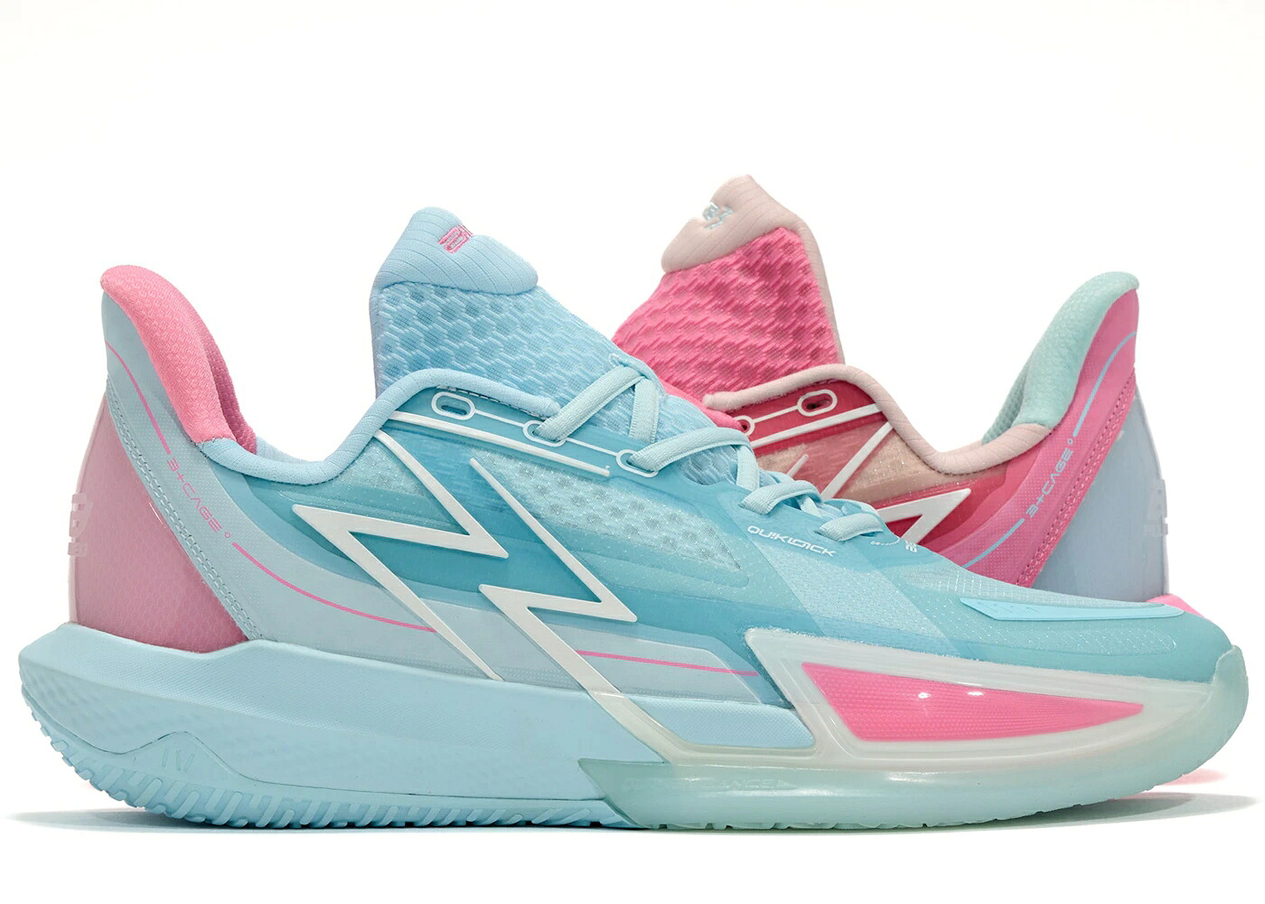 クイック 意趣晴らし 青味 青み サクラ色 4.0 スニーカー メンズ 361 DEGREES 361 DEGREES BIG3 QUICK REVERSE / BLUE PINK