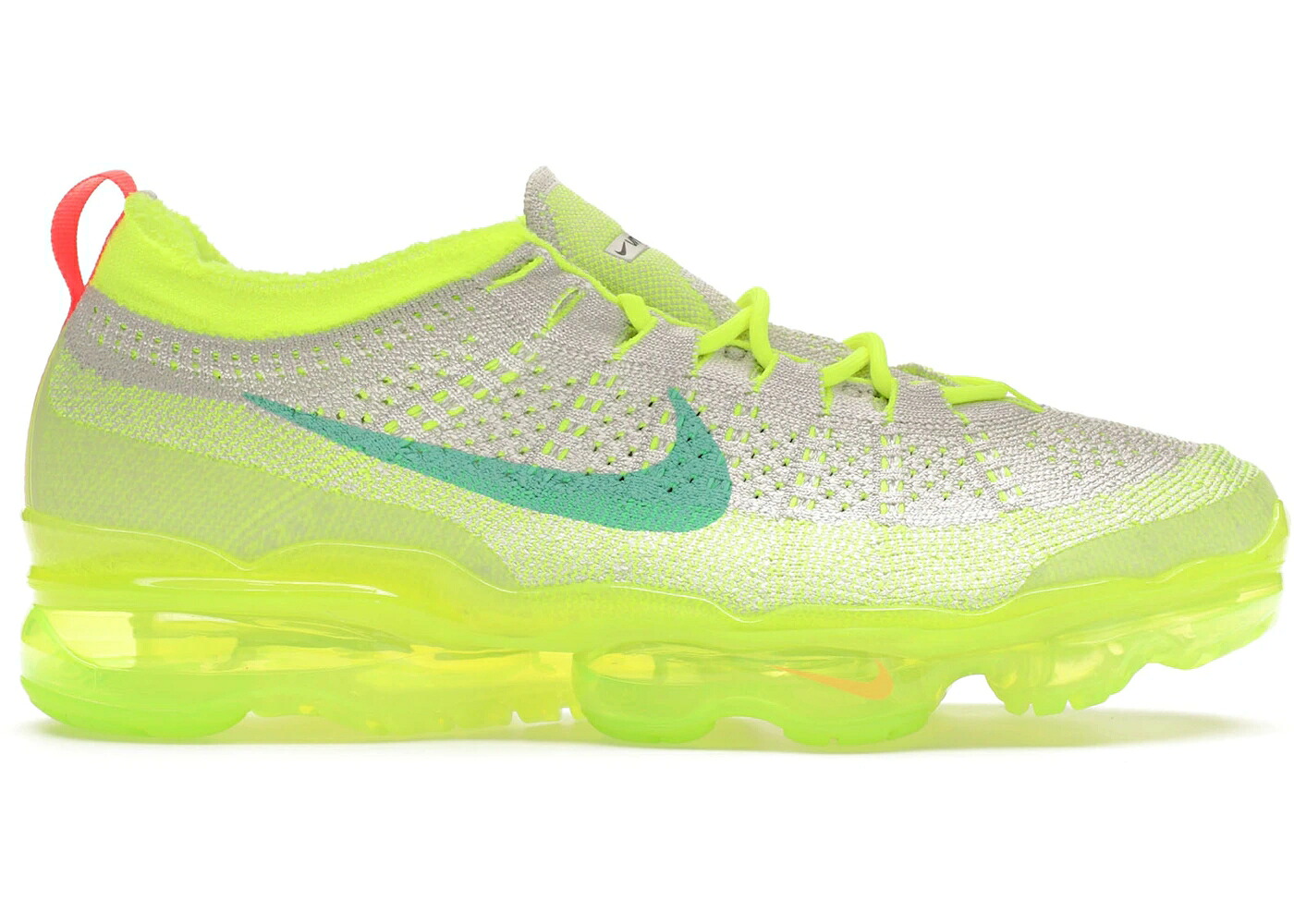 ナイキ 飛球編み物 薄墨色 薄墨色 エアヴェイパーマックス スニーカー メンズ NIKE AIR VAPORMAX 2023 FLYKNIT VAST GREY VOLT / VAST GREY VOLT HOT PUNCH EMERALD