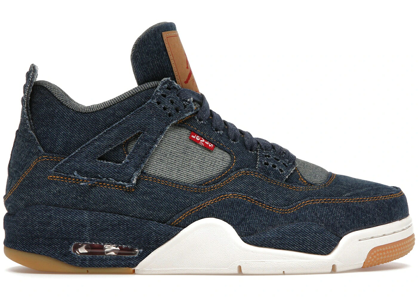 ナイキ ジョーダン ジーンズ 競り合い 赤 赤いこと LEVI\u0027S スニーカー メンズ JORDAN 4 RETRO DENIM (TAG WITH LOGO) / DENIM DENIM SAIL GAME RED