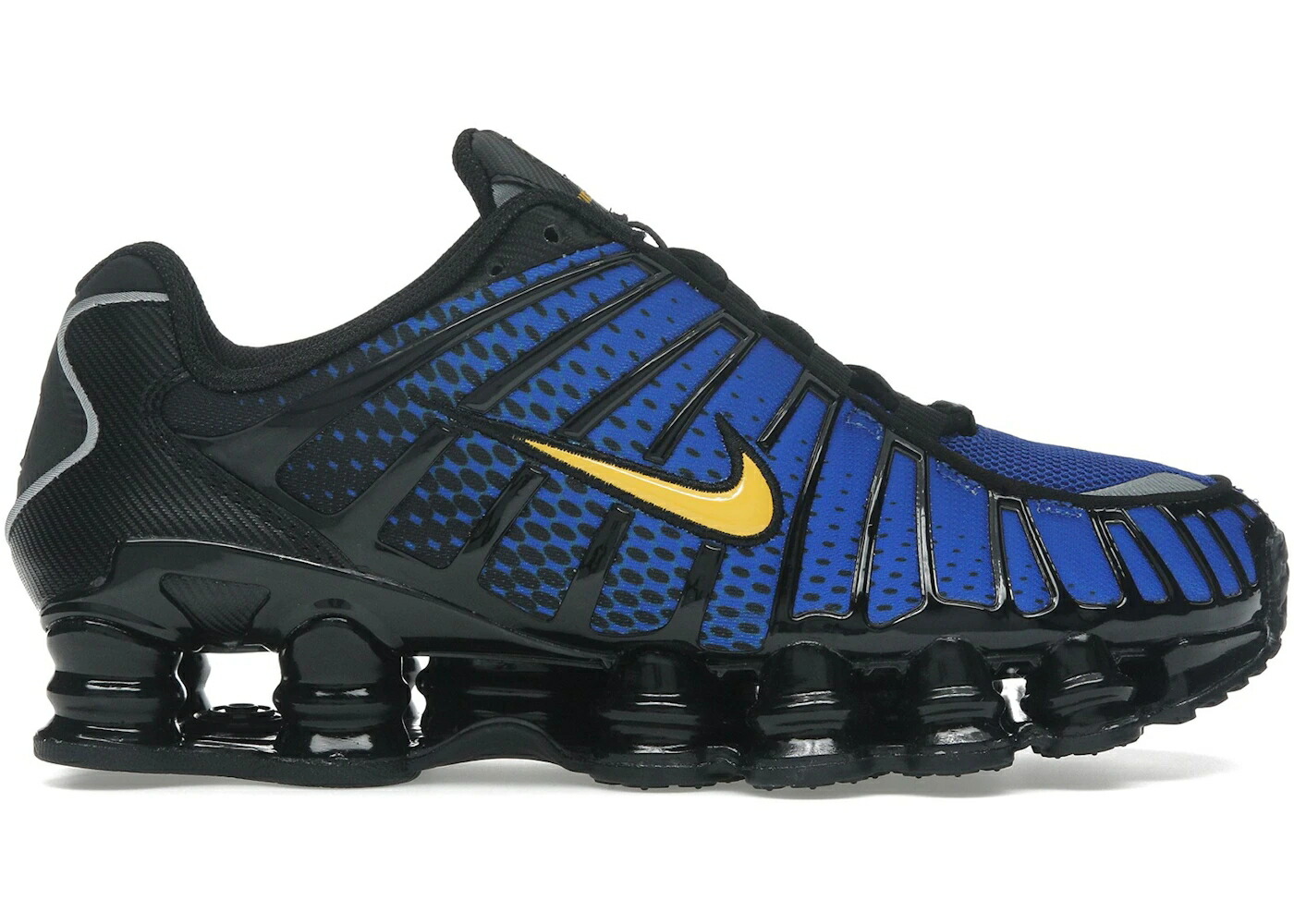 ナイキ ショックス 黒いこと 黒いこと 青味 青み スニーカー メンズ NIKE SHOX TL BLACK LYON BLUE VARSITY MAIZE / BLACK VARSITY MAIZE METALLIC