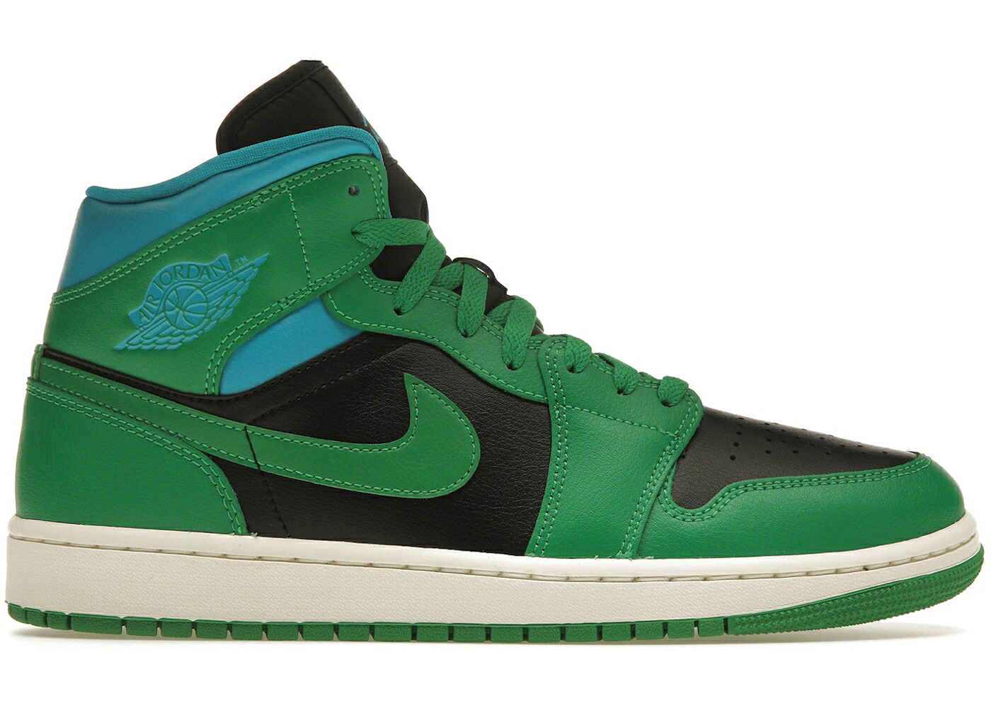 ナイキ ジョーダン ミッド 緑 グリーン 黒色 ブラック WOMEN'S スニーカー レディース JORDAN 1 MID LUCKY GREEN AQUATONE (WOMEN'S) / LUCKY GREEN BLACK AQUATONE