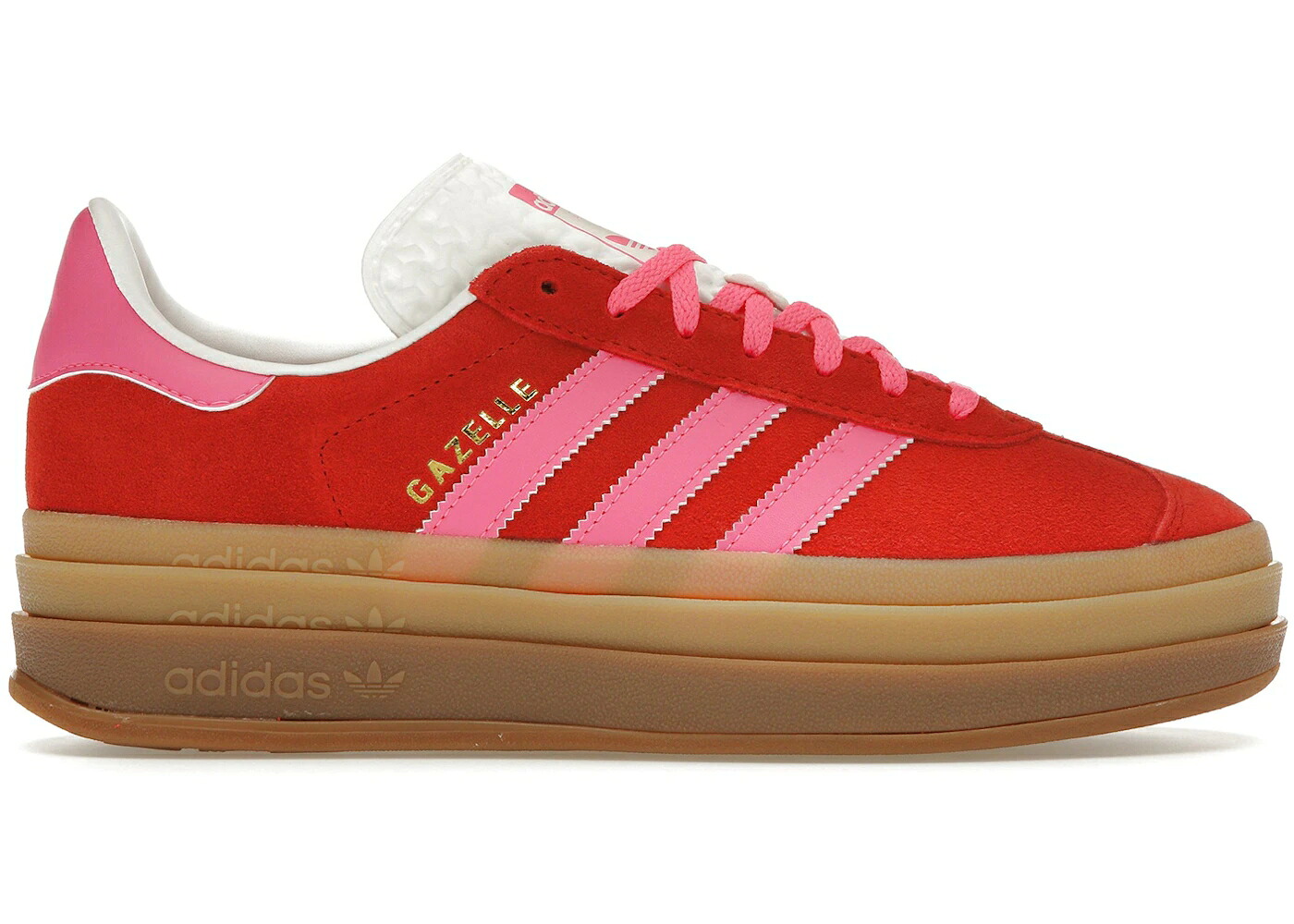 アディダス ガゼル 赤 赤いこと サクラ色 中核グループ WOMEN\u0027S スニーカー レディース ADIDAS GAZELLE BOLD COLLEGIATE RED LUCID PINK (WOMEN\u0027S) / COLLEGIATE RED LUCID PINK CORE