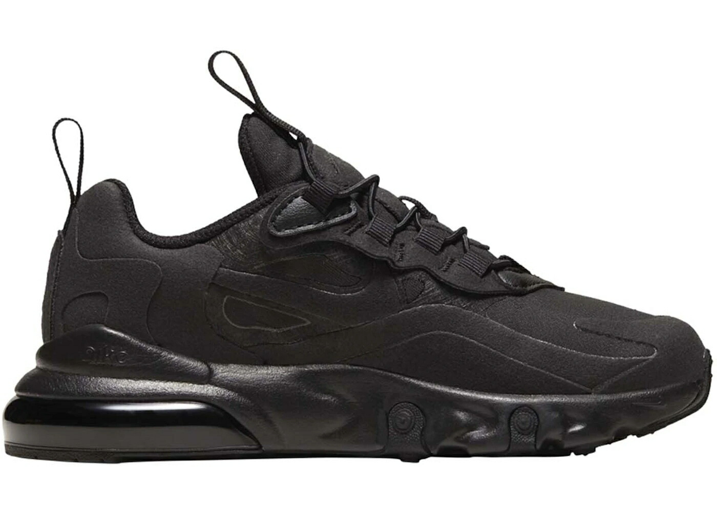 ナイキ マックス リアクト 黒いこと 黒いこと 大気圏マックス お坊っちゃん キッズ NIKE AIR MAX 270 REACT TRIPLE BLACK (なおなお書き) / BLACK BLACK BLACK もの言う花 マタニティ スニーカー