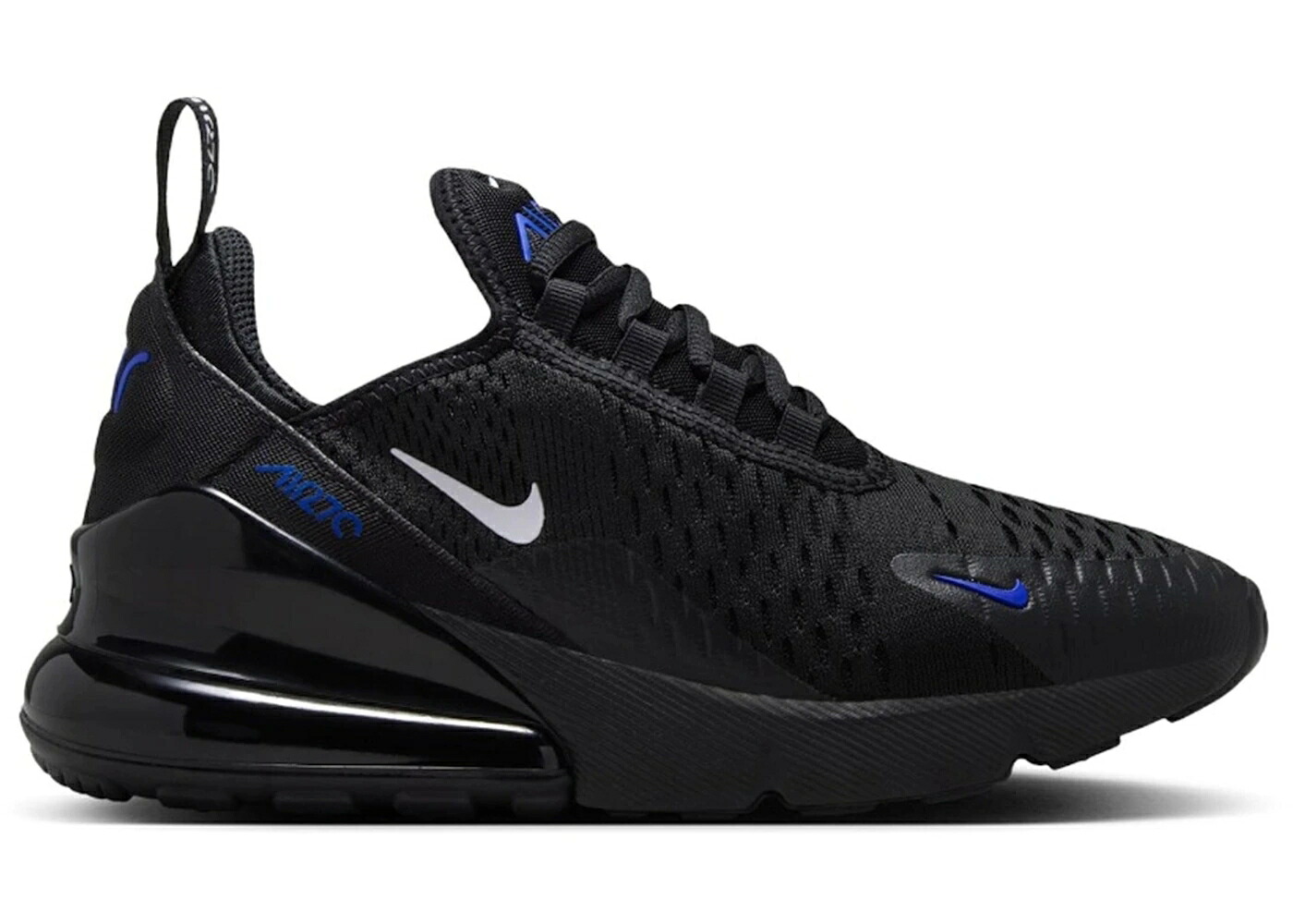ナイキ マックス 黒色 ブラック 白色 ホワイト 青色 ブルー エアマックス ジュニア キッズ NIKE AIR MAX 270 BLACK WHITE RACER BLUE (GS) / BLACK WHITE RACER BLUE ベビー マタニティ スニーカー｜スニケス