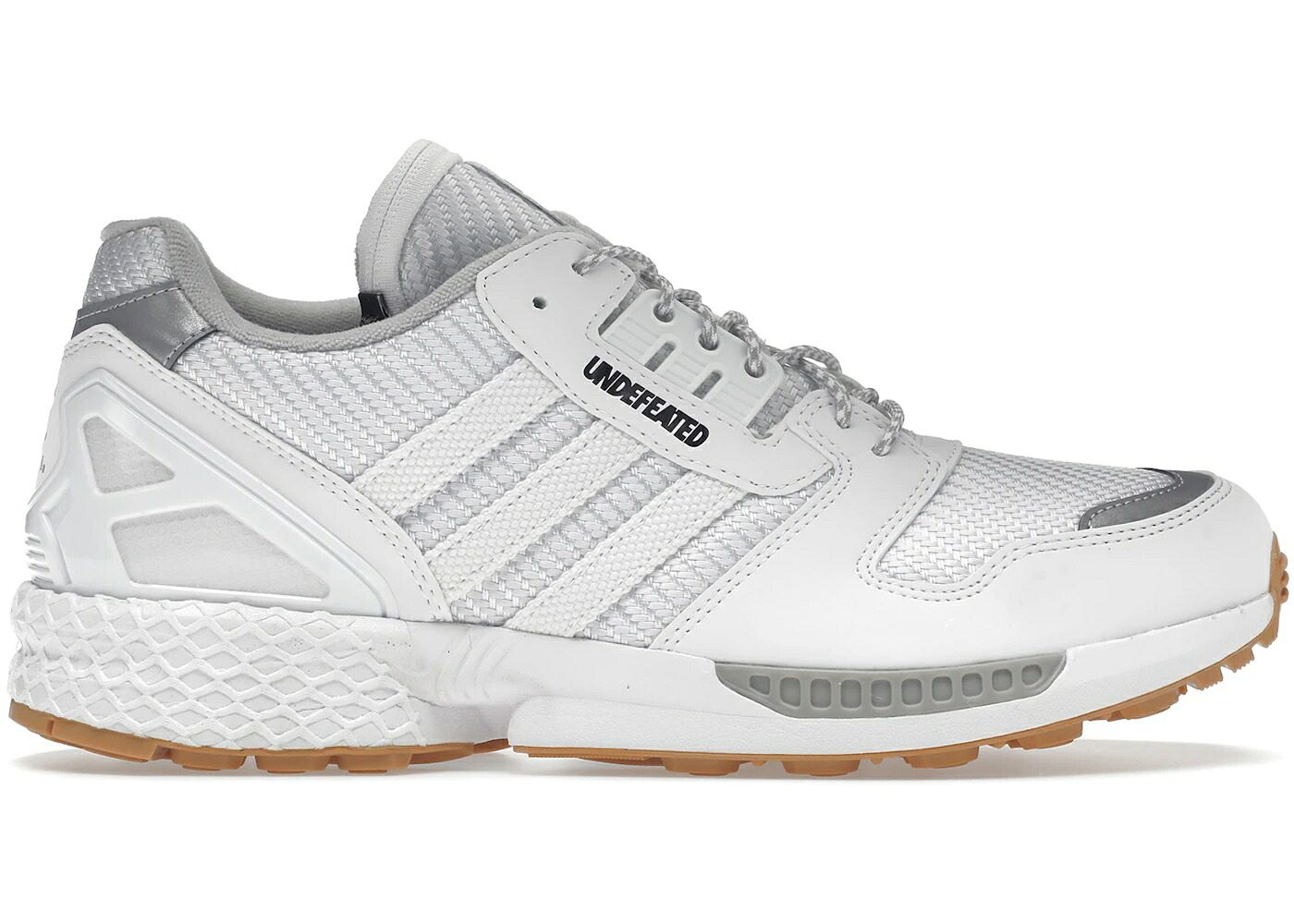 アディダス アンディフィーテッド 白色 ホワイト 灰色 グレー スニーカー メンズ ADIDAS ZX 8000 UNDEFEATED NEIGHBORHOOD WHITE / WHITE GREY GUM|スニケス