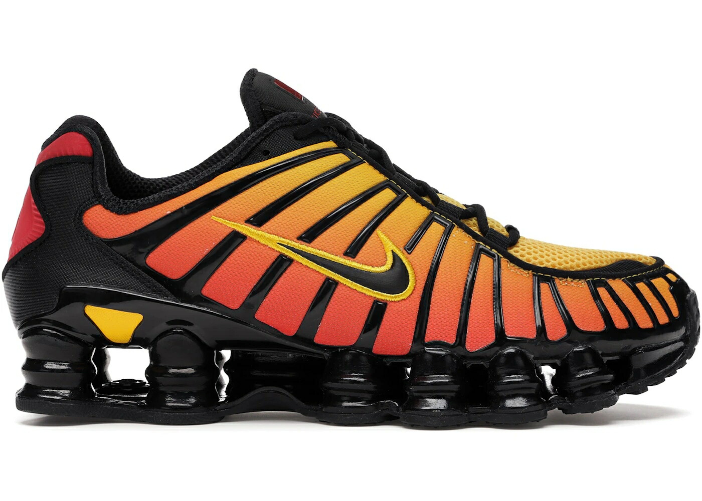 ナイキ ショックス 黒色 ブラック スニーカー メンズ NIKE SHOX TL SUNRISE / BLACK BLACK AMARILLO UNIVERSITY