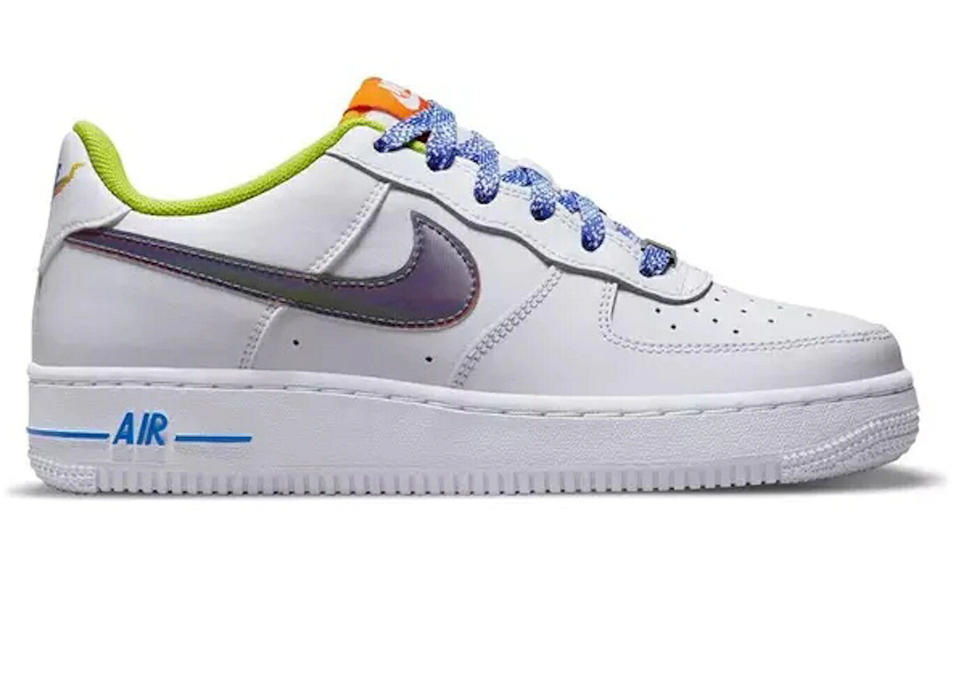 ナイキ 白いこと 白いこと 橙 オレンジ色 青味 青み 空軍 御坊っちゃん キッズ NIKE AIR FORCE 1 LOW LV8 WHITE MAGMA ORANGE (GS) / WHITE MEDIUM BLUE MAGMA ORANGE もの言う花 マタニティ スニーカー