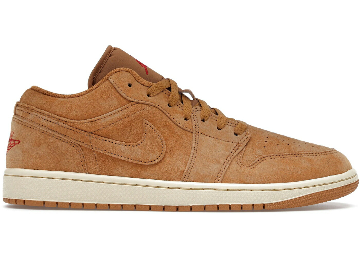ナイキ ジョーダン 赤 レッド スニーカー メンズ JORDAN 1 LOW SE FLAX / FLAX VARSITY RED MUSLIN