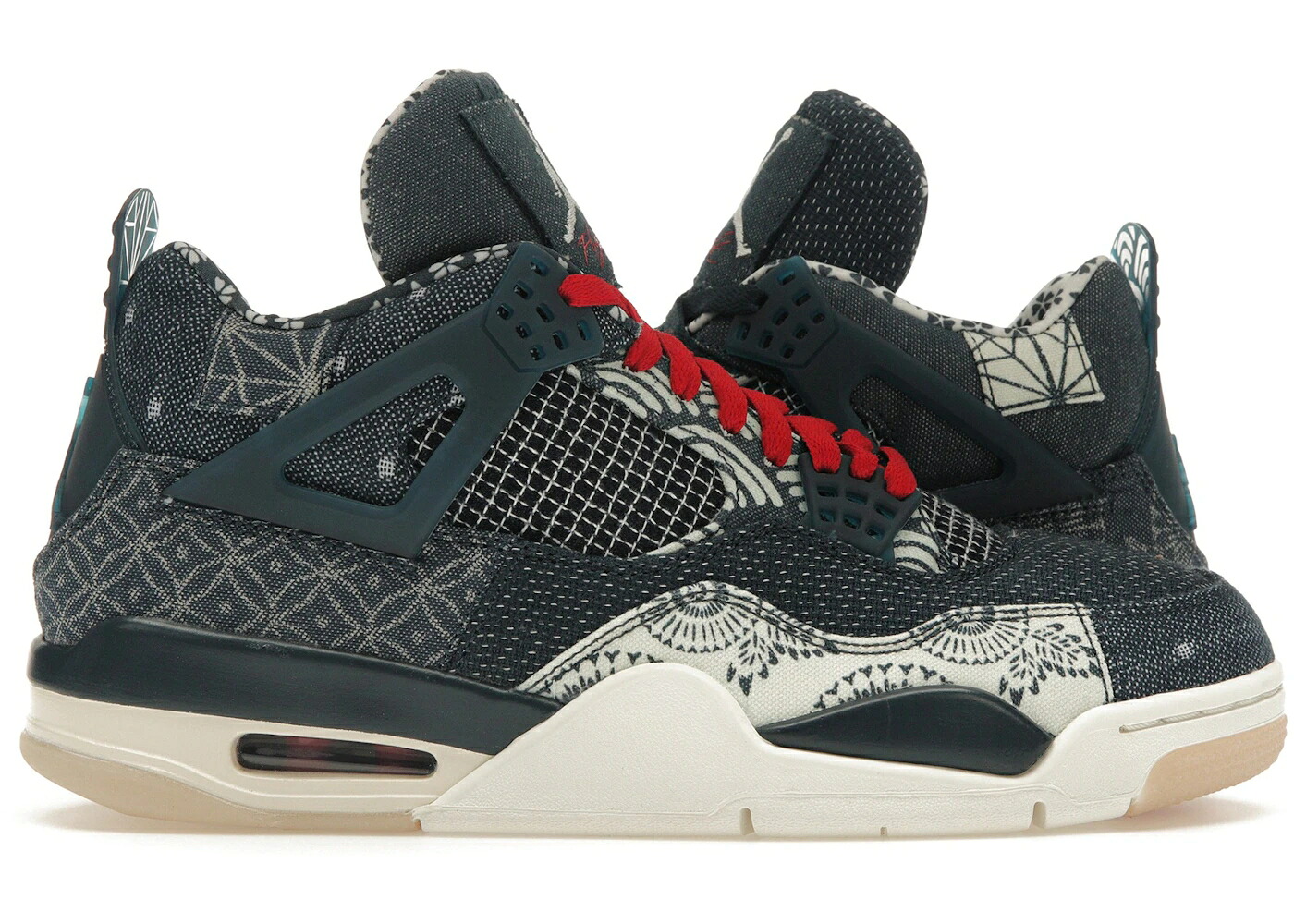 ナイキ ジョーダン ディープ 薄墨色 シメント 薄墨色 火の手 スニーカー メンズ JORDAN 4 RETRO SE SASHIKO / DEEP OCEAN SAIL CEMENT GREY FIRE