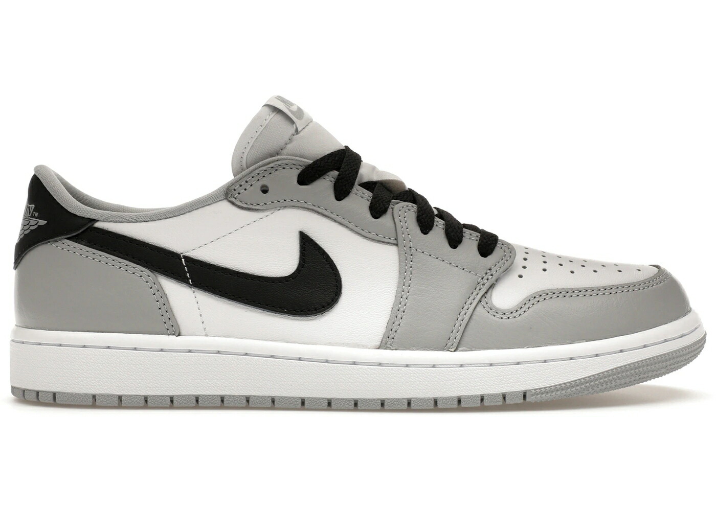ナイキ ジョーダン 白いこと 白いこと 黒いこと 黒いこと 薄墨色 薄墨色 スニーカー メンズ JORDAN 1 RETRO LOW OG BARONS / WHITE BLACK WOLF GREY