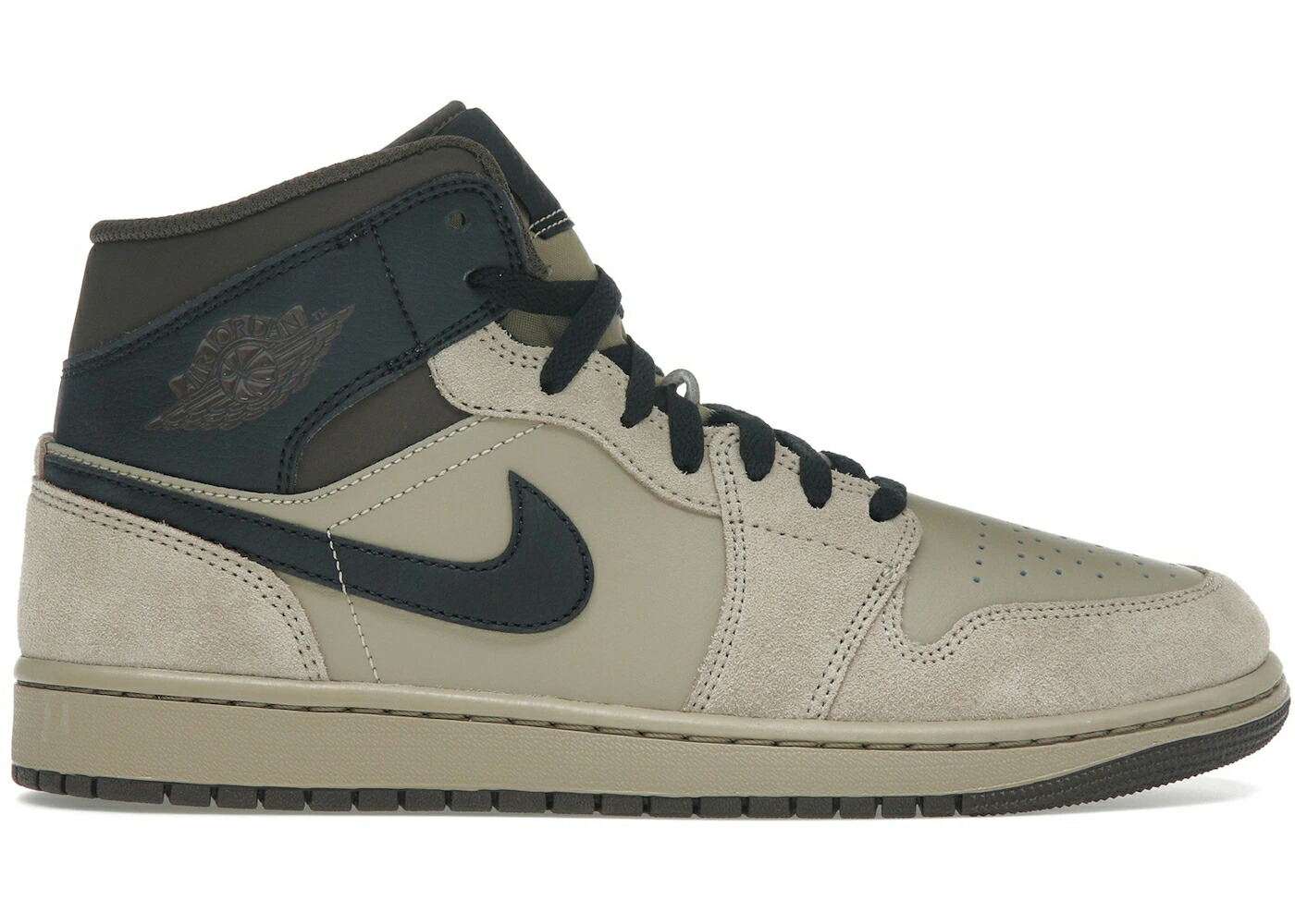 ナイキ ジョーダン ミッド カーキ 赤銅色 赤銅色 黒いこと 黒いこと スニーカー メンズ JORDAN 1 MID KHAKI BAROQUE BROWN / KHAKI BLACK BAROQUE BROWN GUM