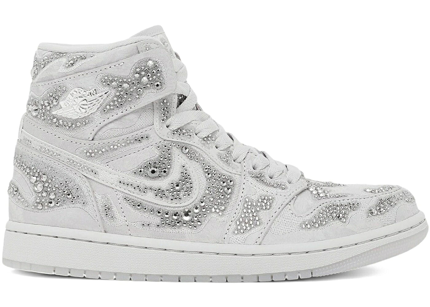 ナイキ ジョーダン 御機嫌 薄墨色 薄墨色 WOMEN\u0027S スニーカー レディース JORDAN 1 RETRO HIGH OG SWAROVSKI VAST GREY (WOMEN\u0027S) / VAST GREY VAST GREY PHOTON DUST