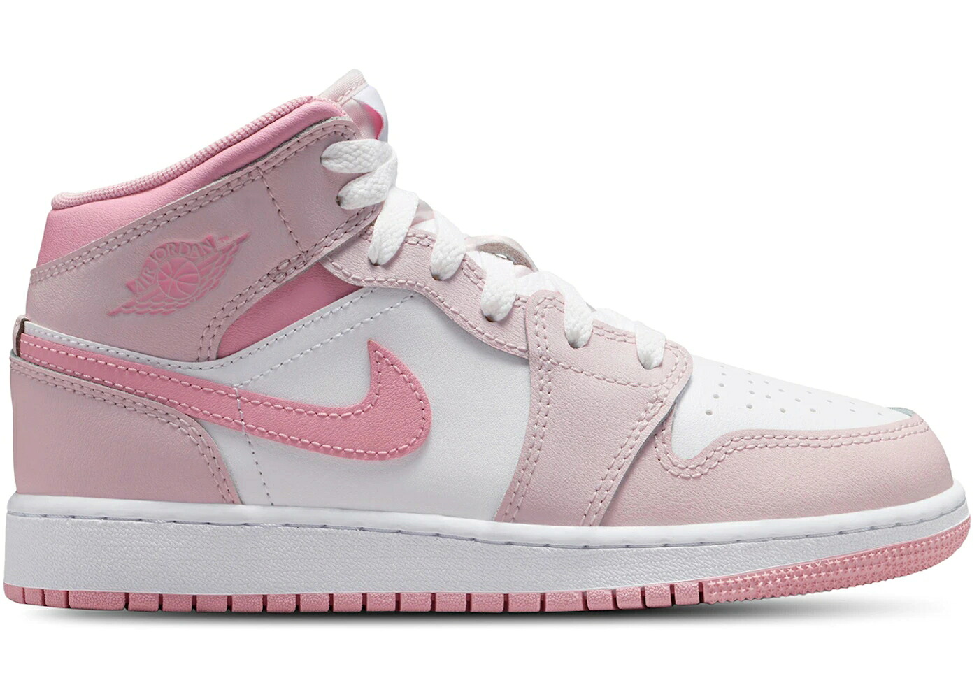 ナイキ ジョーダン ミッド パール サクラ色 白いこと 白いこと 御坊っちゃん キッズ JORDAN 1 MID PEARL PINK WHITE (GS) / PEARL PINK WHITE MEDIUM SOFT もの言う花 マタニティ スニーカー