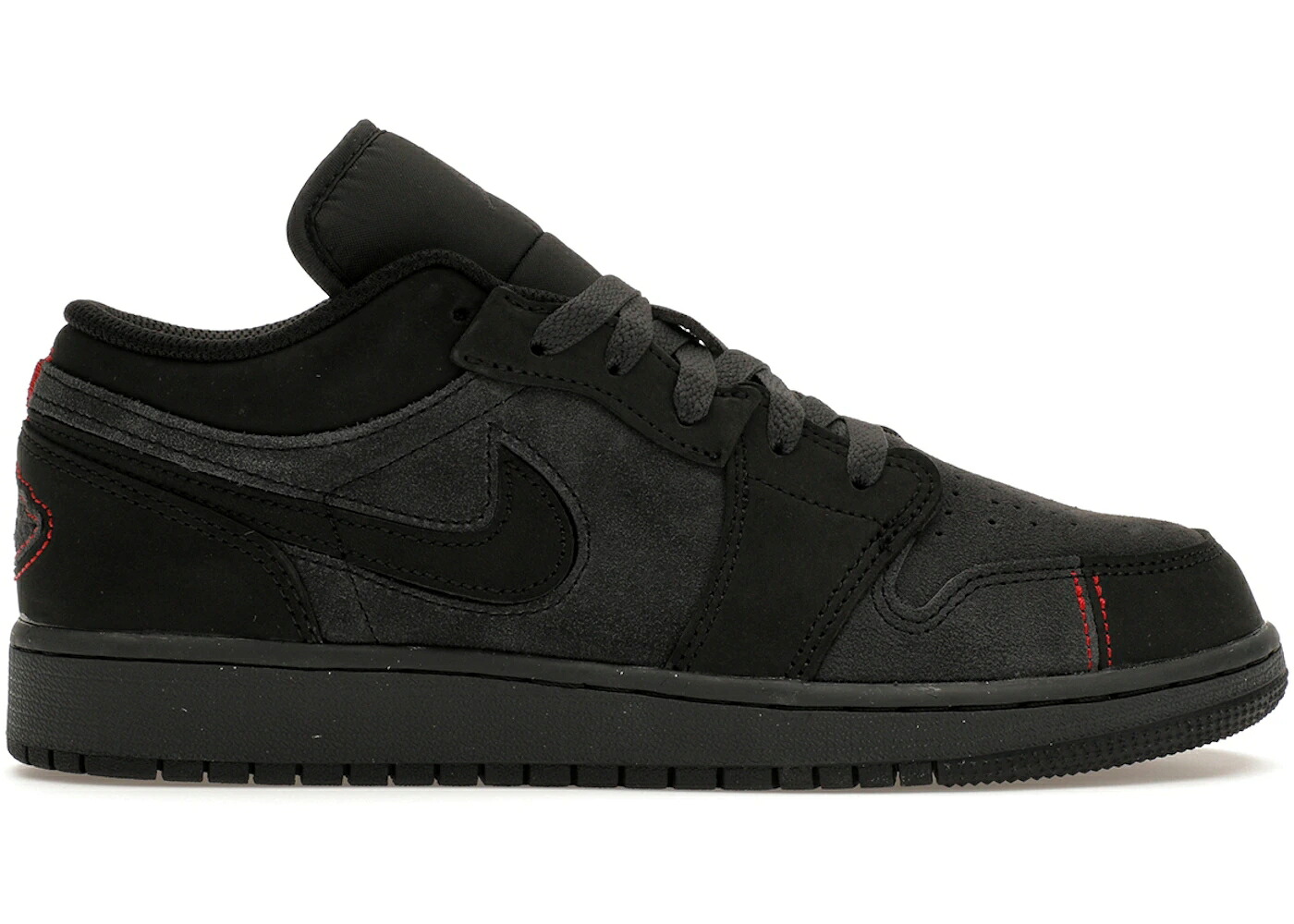 ナイキ ジョーダン 赤 レッド 灰色 グレー ジュニア キッズ JORDAN 1 LOW SE CRAFT DARK SMOKE RED (GS) / DARK SMOKE GREY VARSITY RED ベビー マタニティ スニーカー｜スニケス