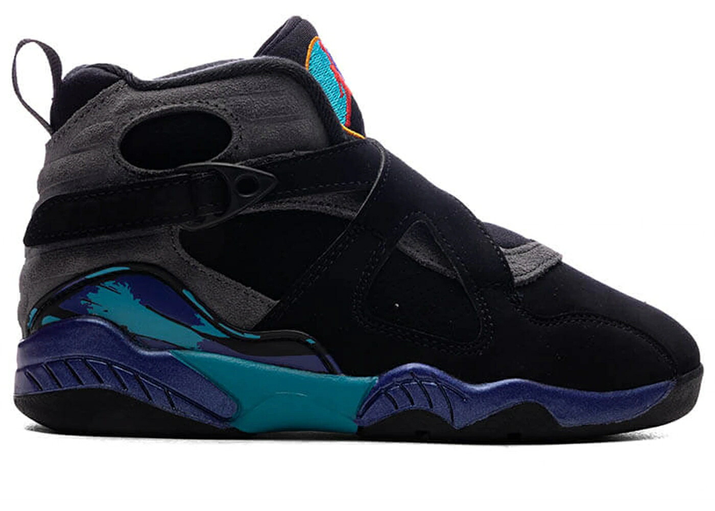 ナイキ ジョーダン アクア 黒色 ブラック 赤 レッド 灰色 グレー ジュニア キッズ JORDAN 8 RETRO AQUA (2025) (PS) / BLACK TRUE RED IRON GREY BRIGHT ベビー マタニティ スニーカー|スニケス