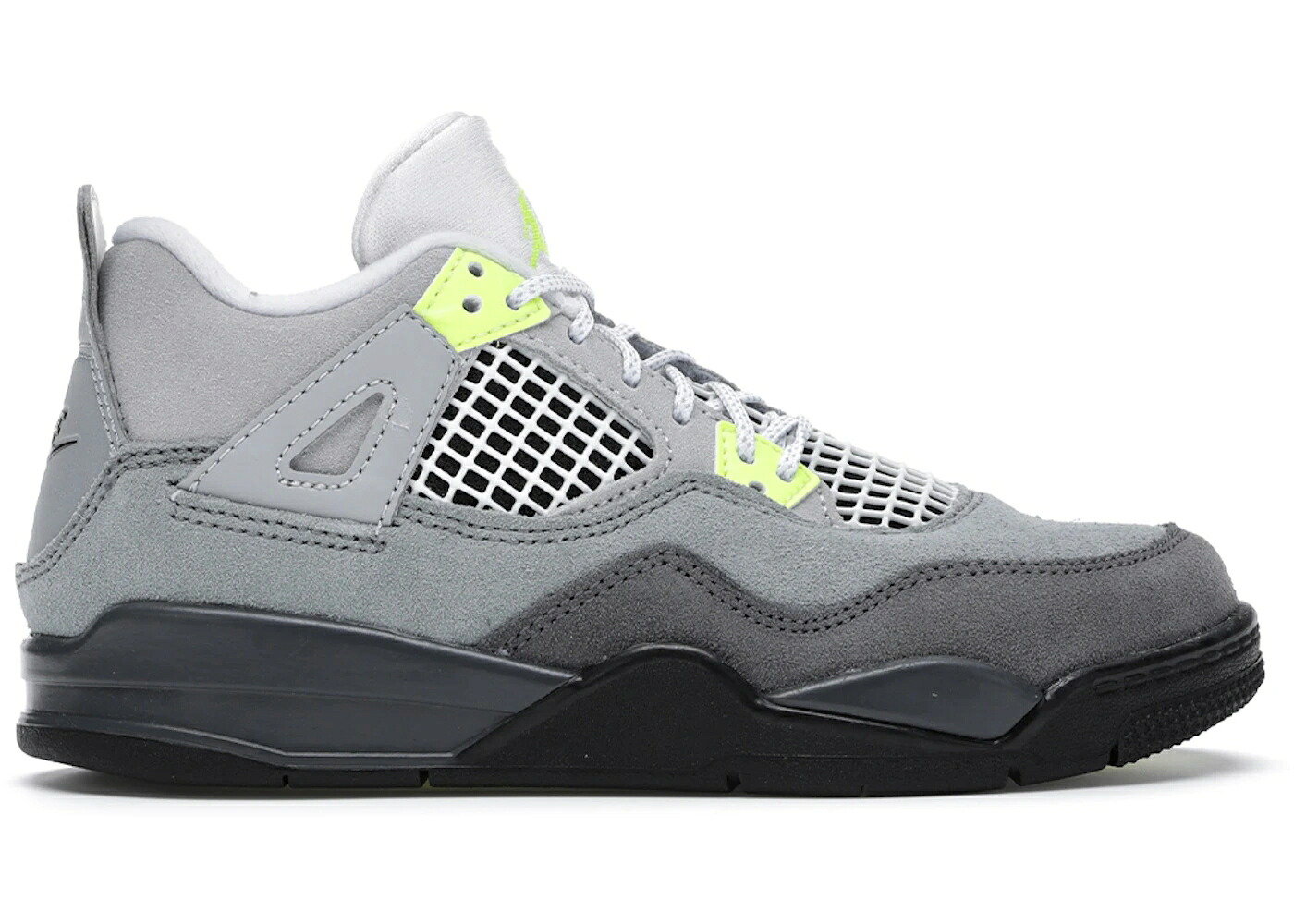 ナイキ ジョーダン クール 灰色 グレー ジュニア キッズ JORDAN 4 RETRO SE 95 NEON (PS) / COOL GREY VOLT WOLF GREY ベビー マタニティ スニーカー
