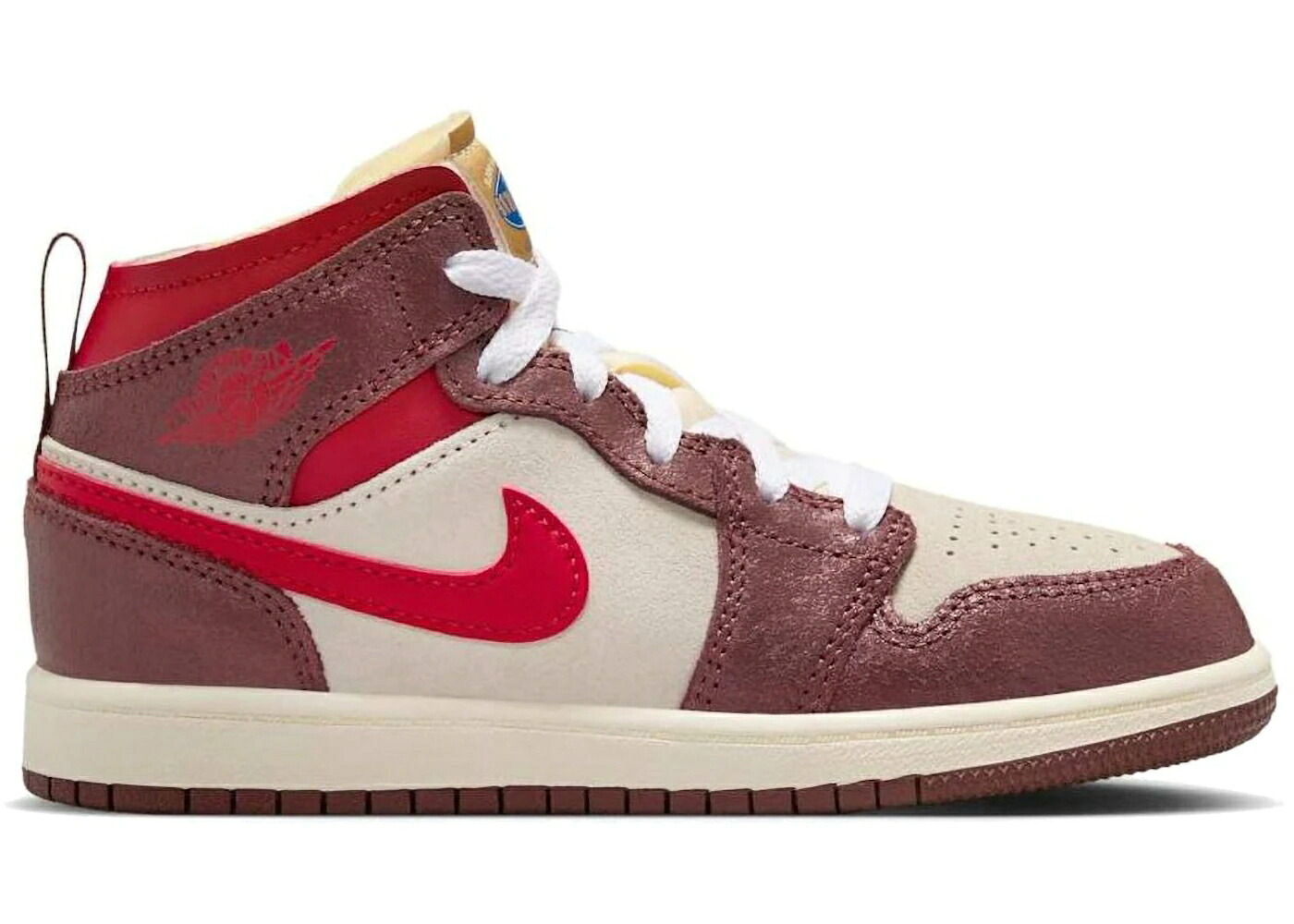 ナイキ ジョーダン ミッド 子馬 \u0026 御坊っちゃん キッズ JORDAN 1 MID SE BREAD BUTTER SOLE (なおなお書き) / COCONUT MILK DARK PONY PALE もの言う花 マタニティ スニーカー