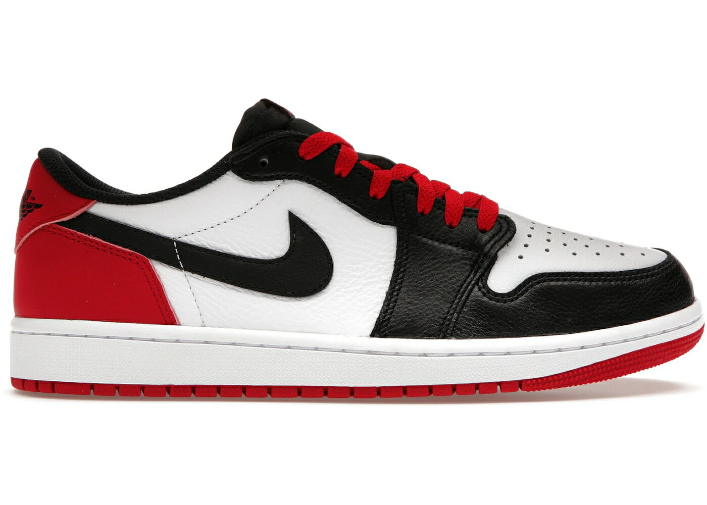 ナイキ ジョーダン 黒いこと 黒いこと 白いこと 白いこと 赤 赤いこと スニーカー メンズ JORDAN 1 RETRO LOW OG BLACK TOE (2023) / WHITE BLACK VARSITY RED