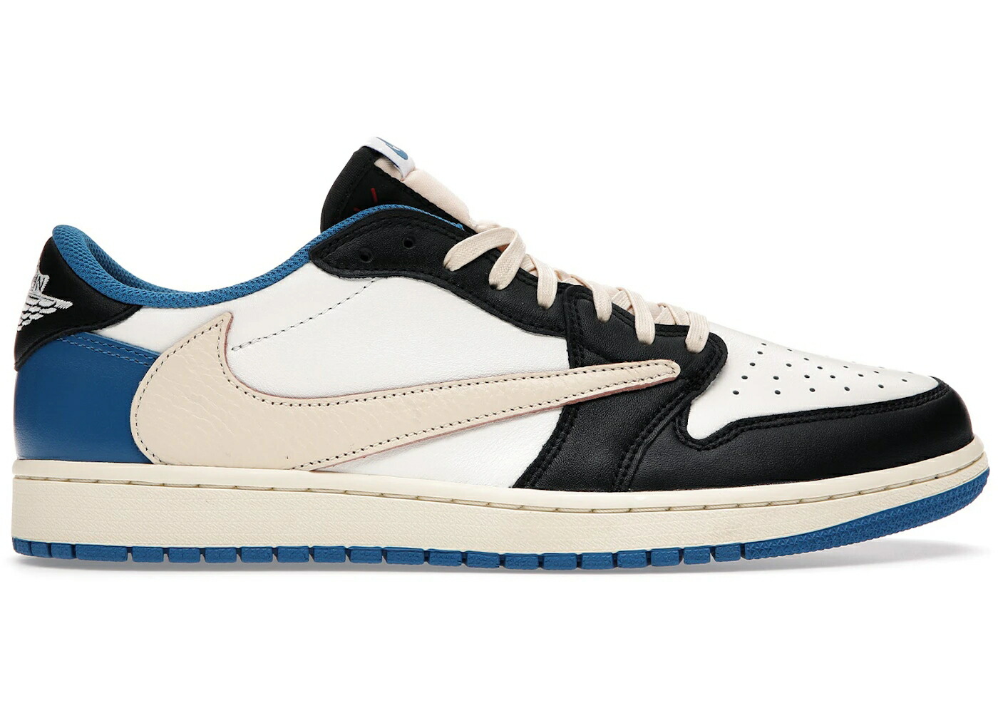 ナイキ ジョーダン 白いこと 白いこと 黒いこと 黒いこと トラヴィススコット スニーカー メンズ JORDAN 1 RETRO LOW OG SP FRAGMENT X TRAVIS SCOTT / WHITE BLACK ROYAL SAIL