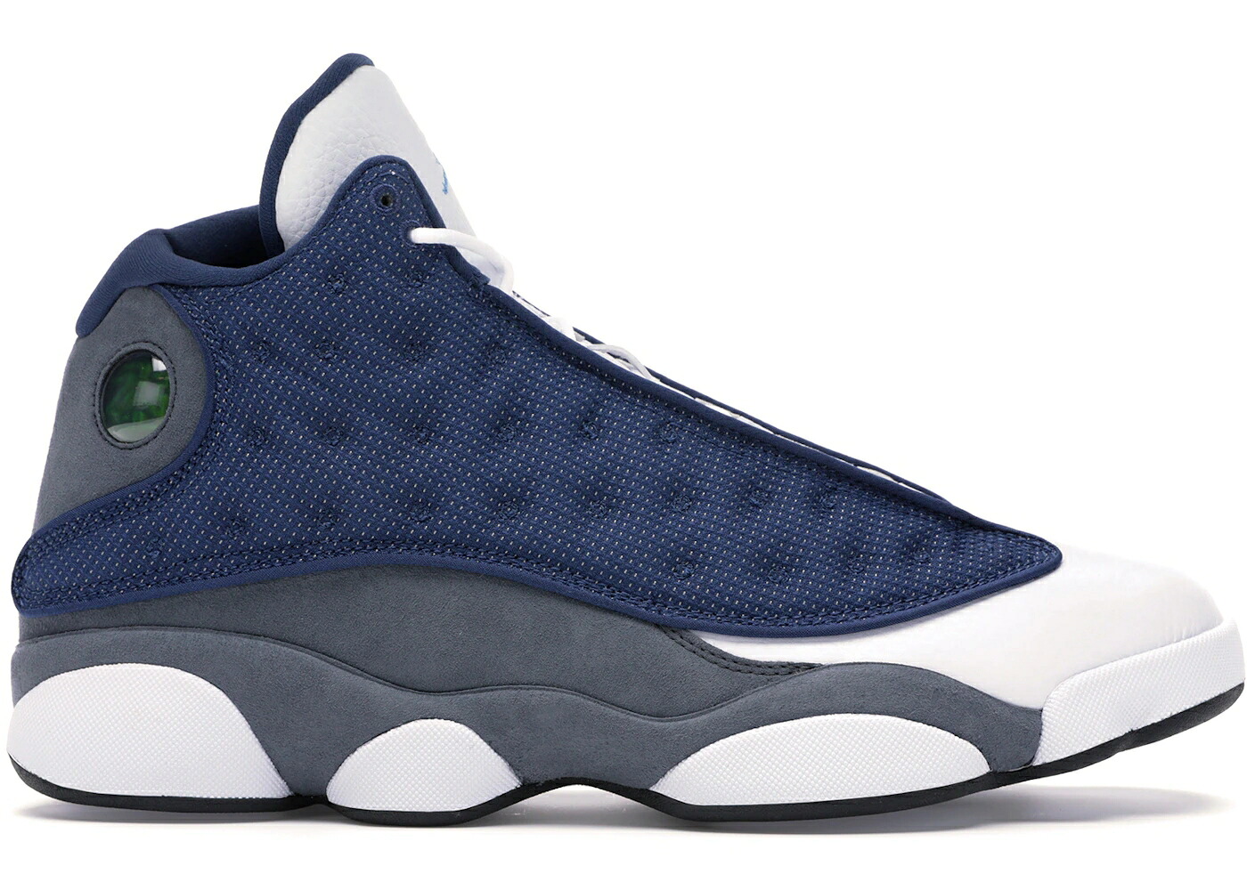 ナイキ ジョーダン サーティーン 紺色 ネイビー 灰色 グレー 白色 ホワイト スニーカー メンズ JORDAN 13 RETRO FLINT (2020) / NAVY FLINT GREY WHITE UNIVERSITY