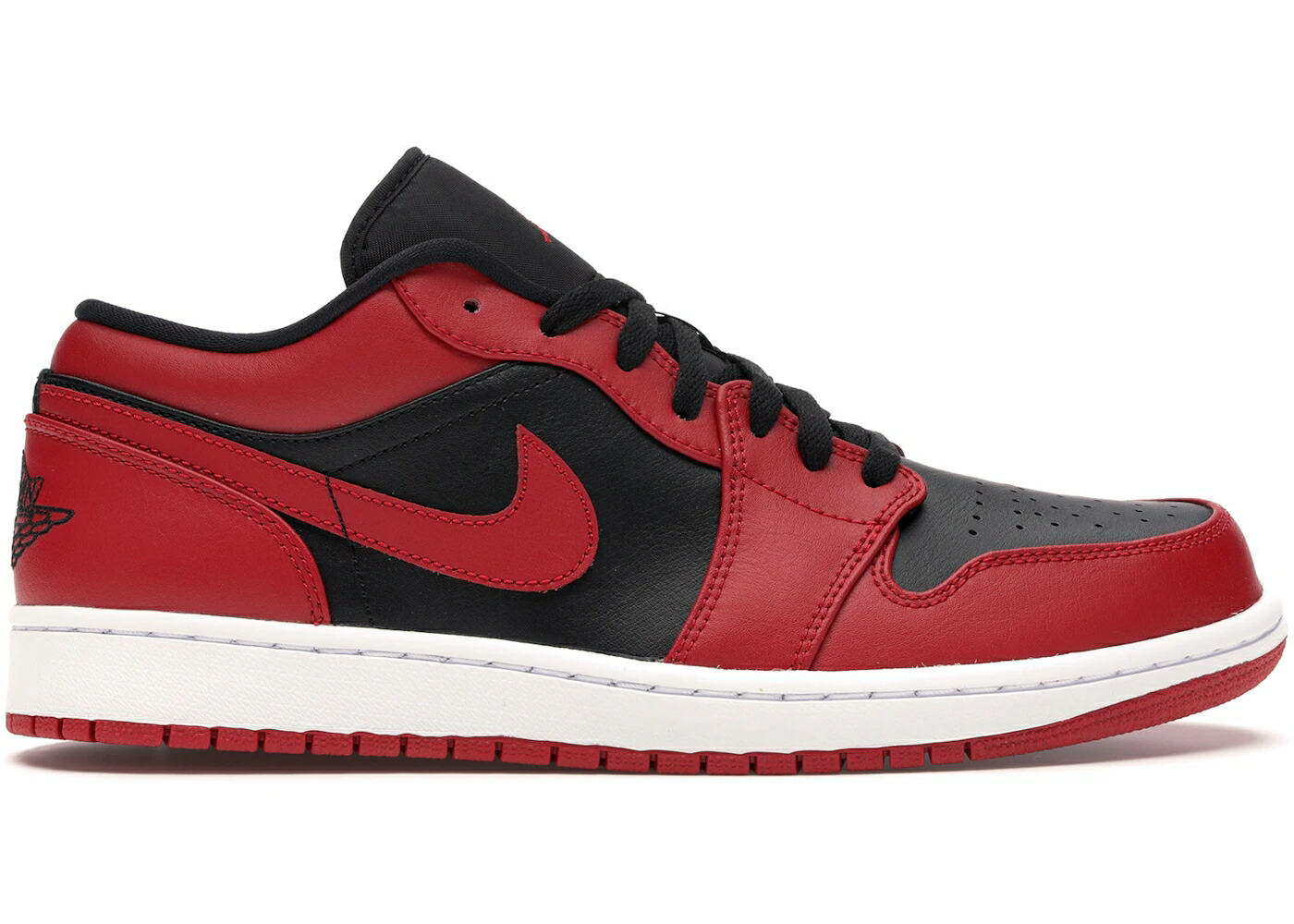 ナイキ ジョーダン リベンジ 赤 レッド 黒色 ブラック 白色 ホワイト スニーカー メンズ JORDAN 1 LOW REVERSE BRED / GYM RED BLACK GYM RED WHITE