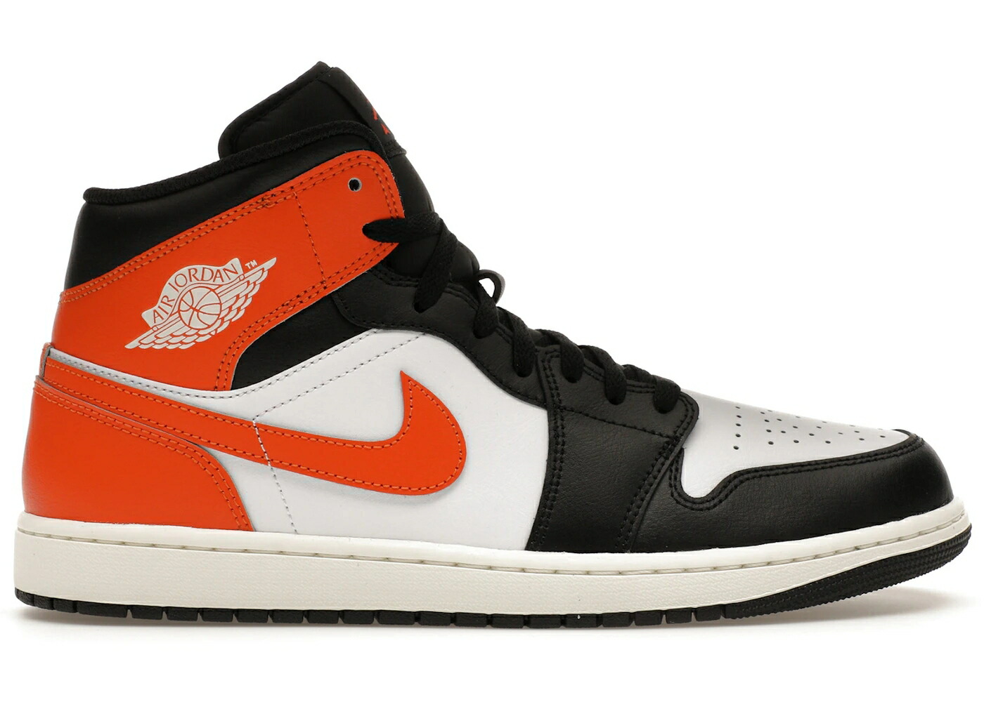 ナイキ ジョーダン ミッド 黒いこと 黒いこと 白いこと 白いこと スニーカー メンズ JORDAN 1 MID BLACK TOE STARFISH / STARFISH WHITE SAIL BLACK